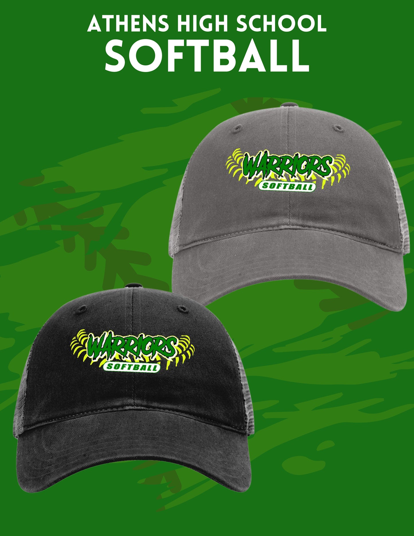 Athens High School Softball Richardson - Garment-Washed Trucker Cap (E.111)