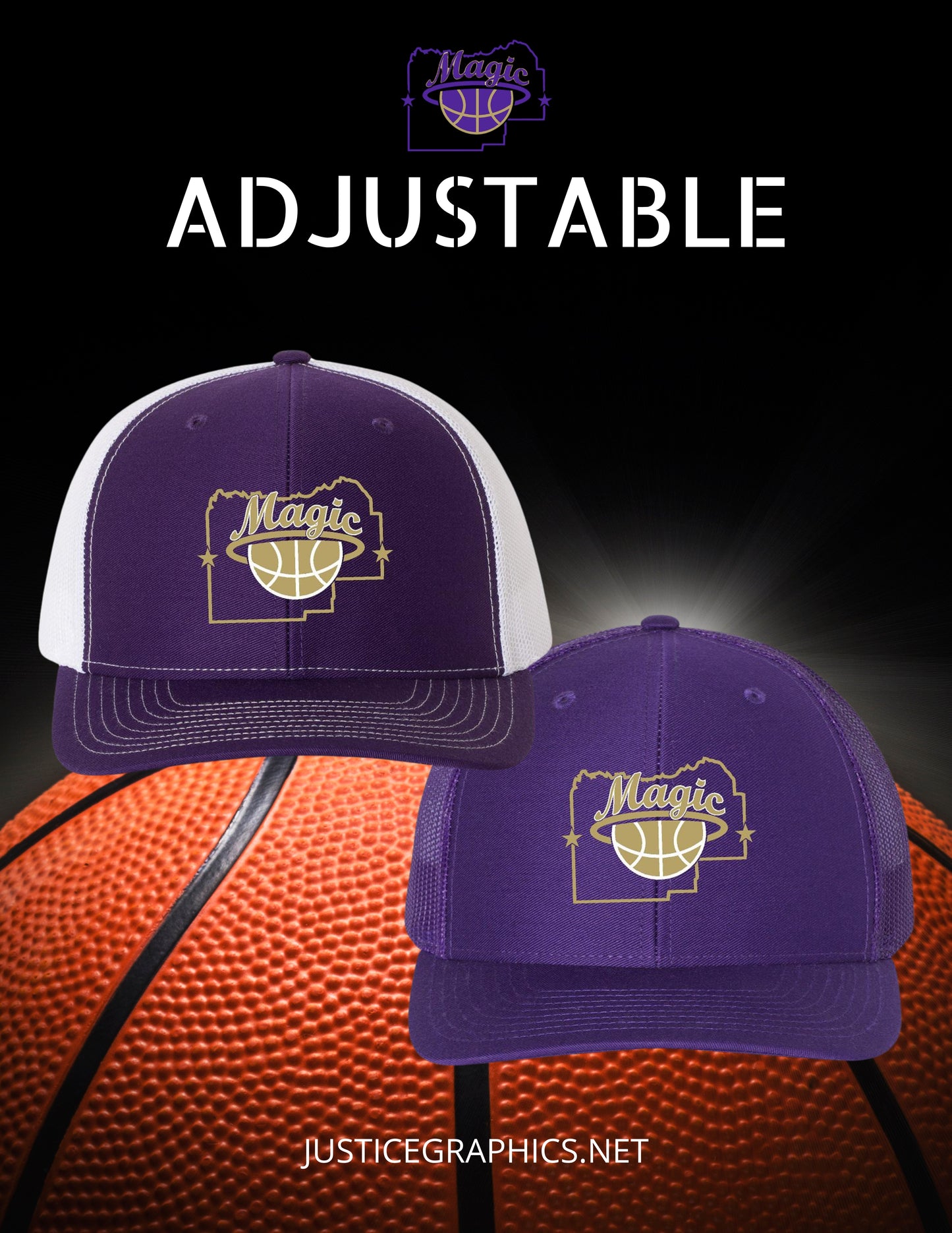 MENARD COUNTY MAGIC BASKETBALL RICHARDSON UNFITTED HAT (E.112)