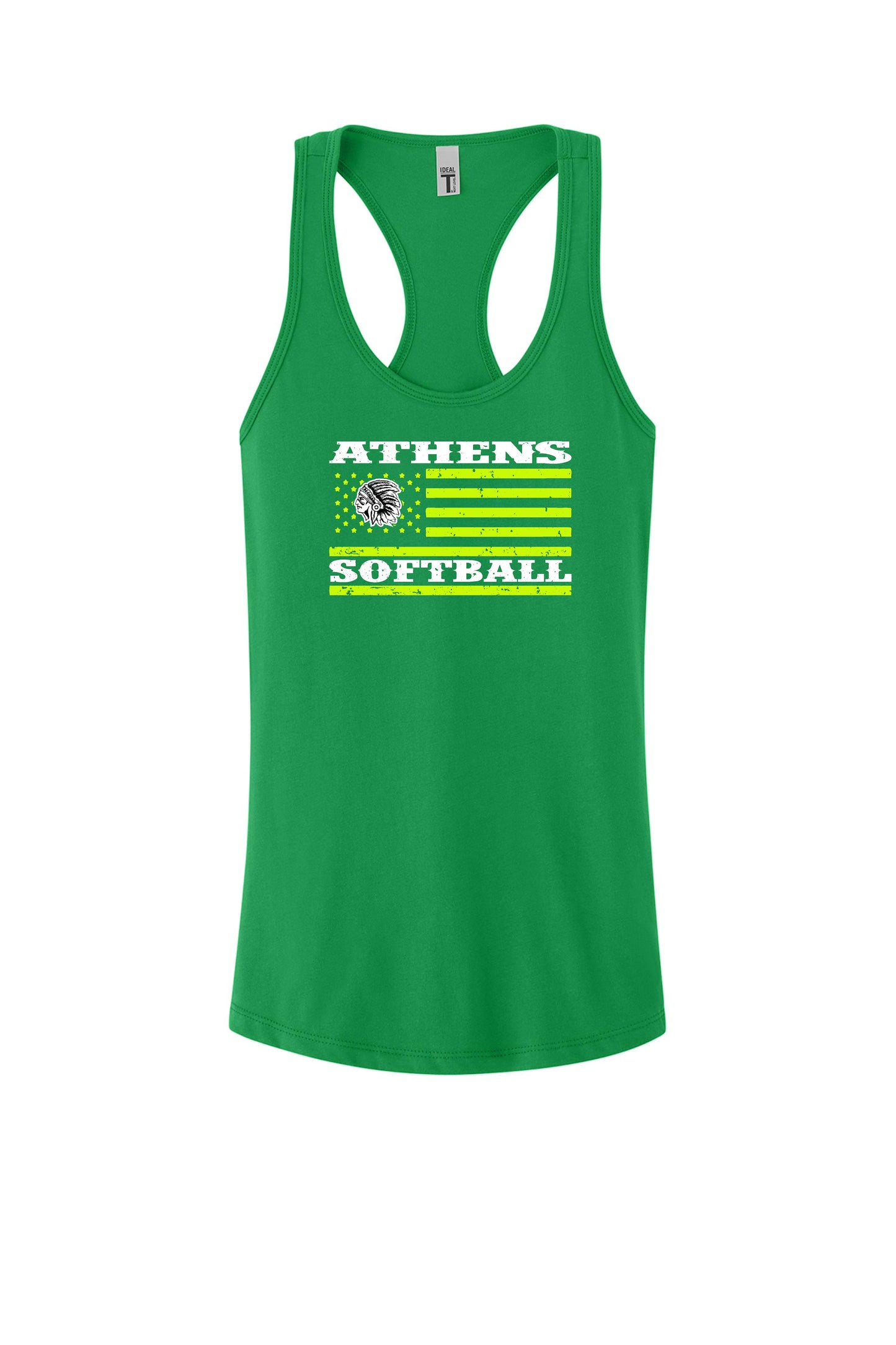 ATHENS JUNIOR HIGH SOFTBALL Next Level Women's Racerback Tank (P.1533)