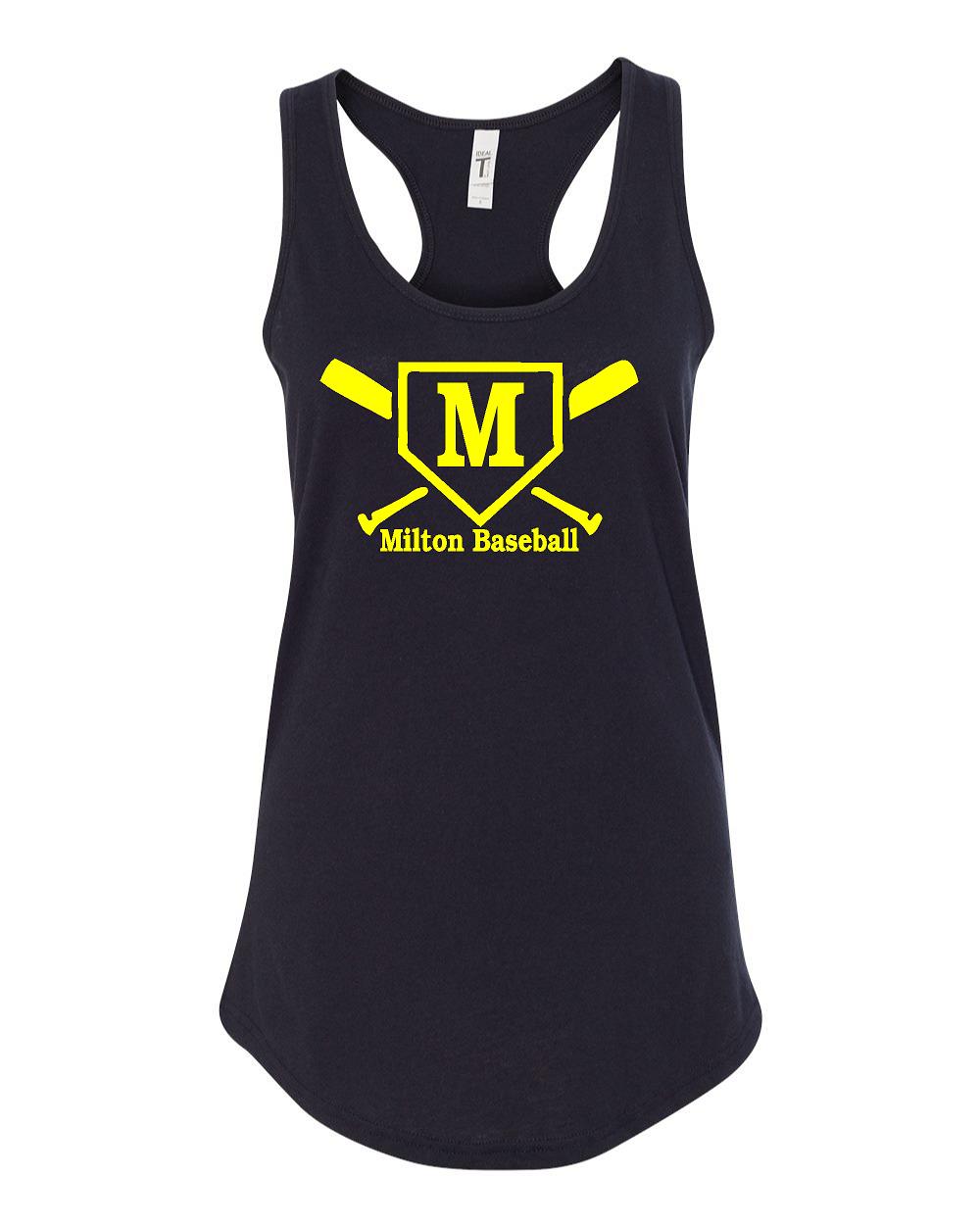 Milton Baseball Next Level Women's Racerback Tank (1533)