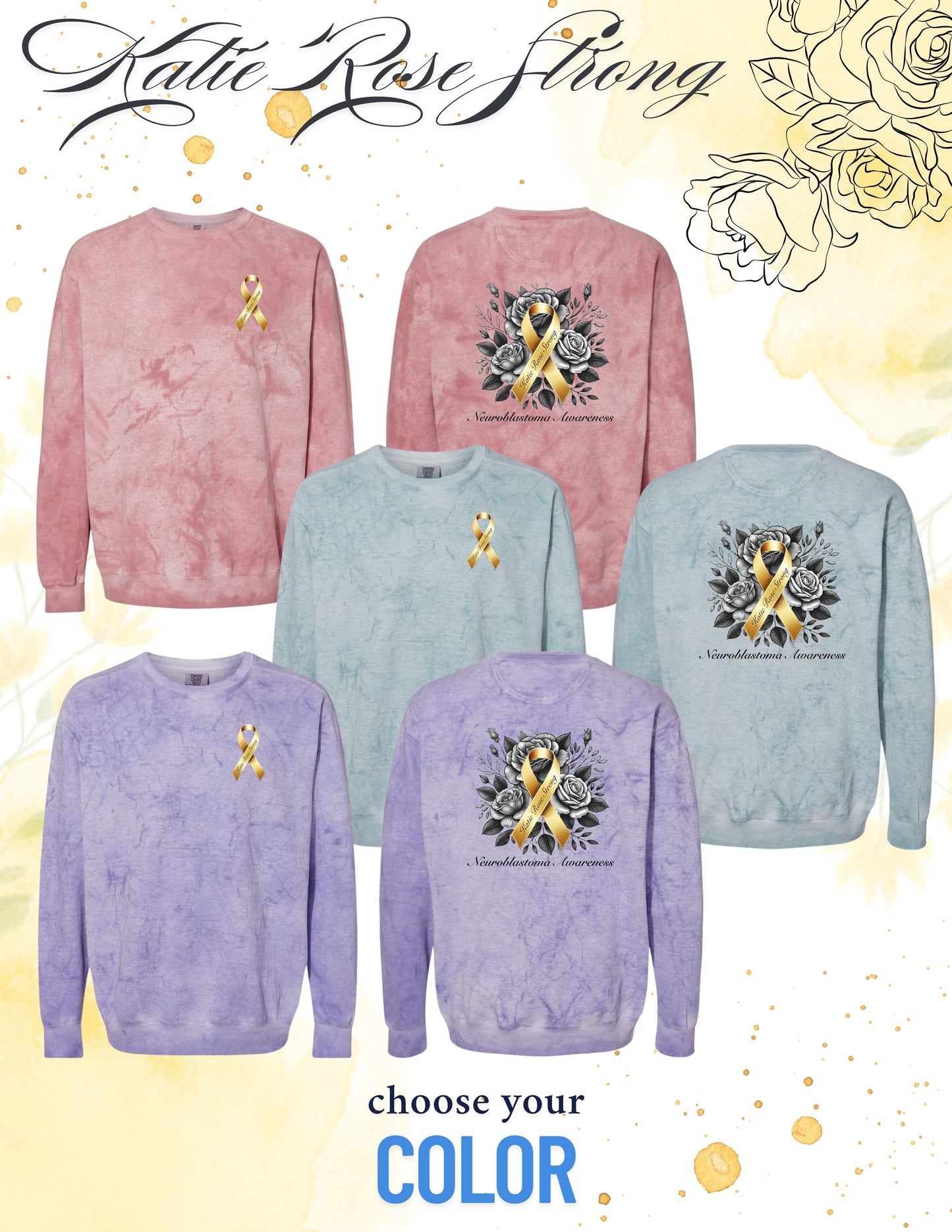 KATIE ROSE STRONG Colorblast™ Crewneck Sweatshirt (P.1545