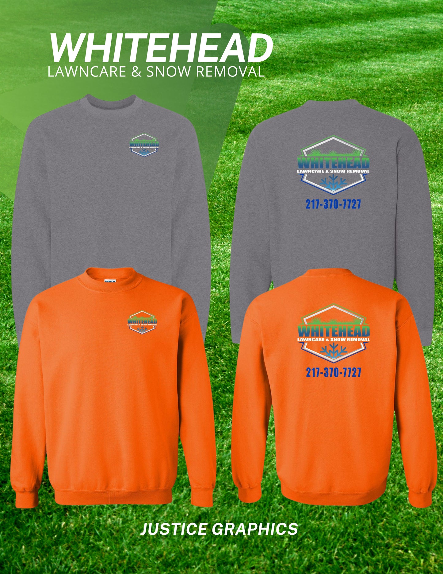 Whitehead Lawncare & Snow Removal Crewneck Sweatshirt (P.18000)