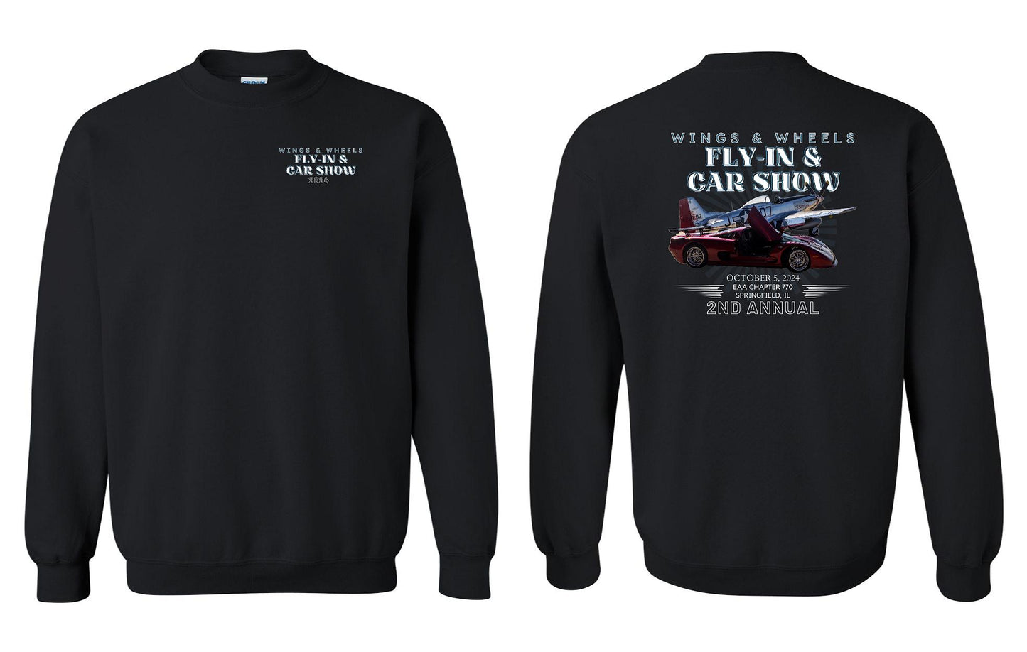 WINGS & WHEELS FLY-IN & CAR SHOW CREW SWEATSHIRT (P.18000)