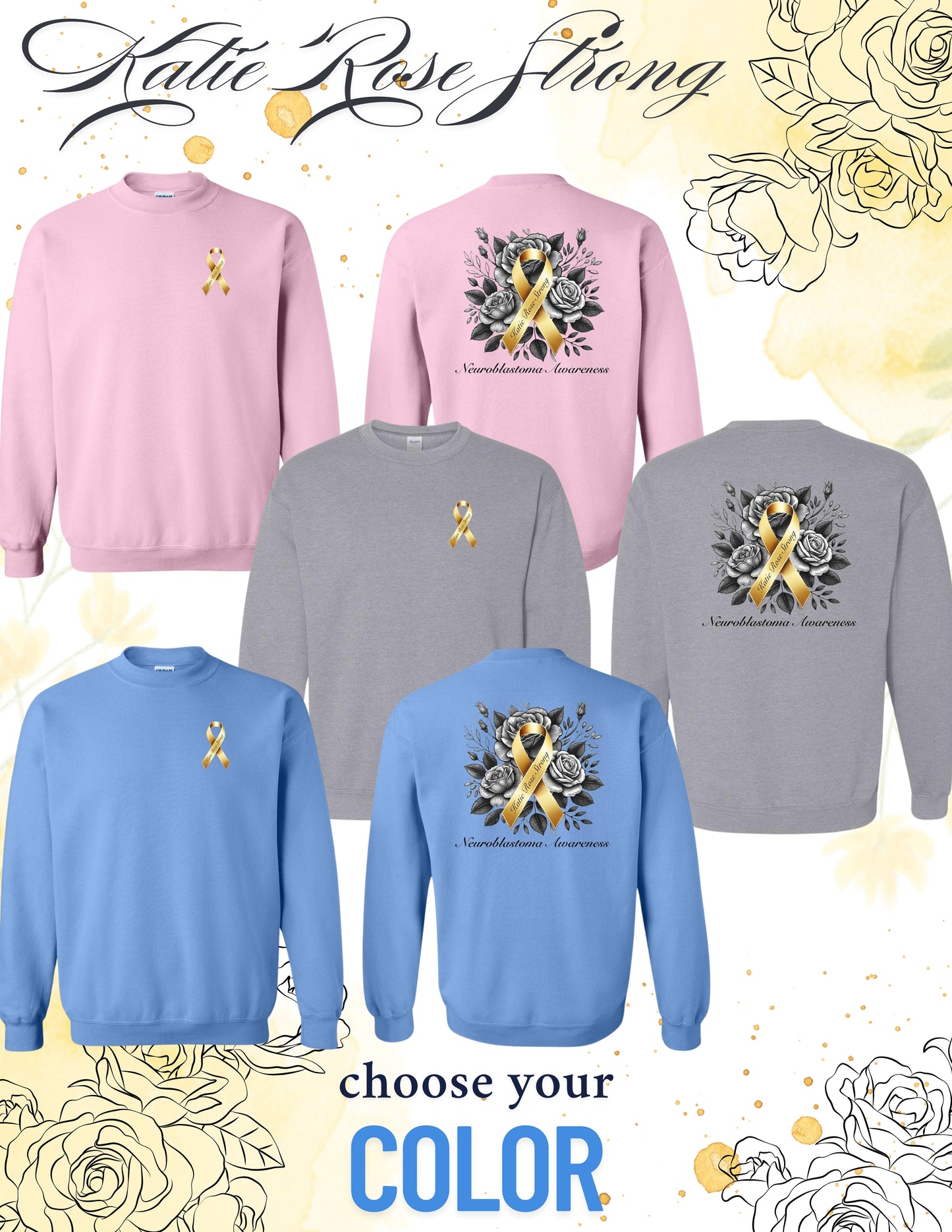 KATIE ROSE STRONG Gildan Crewneck Sweatshirt (P.18000)