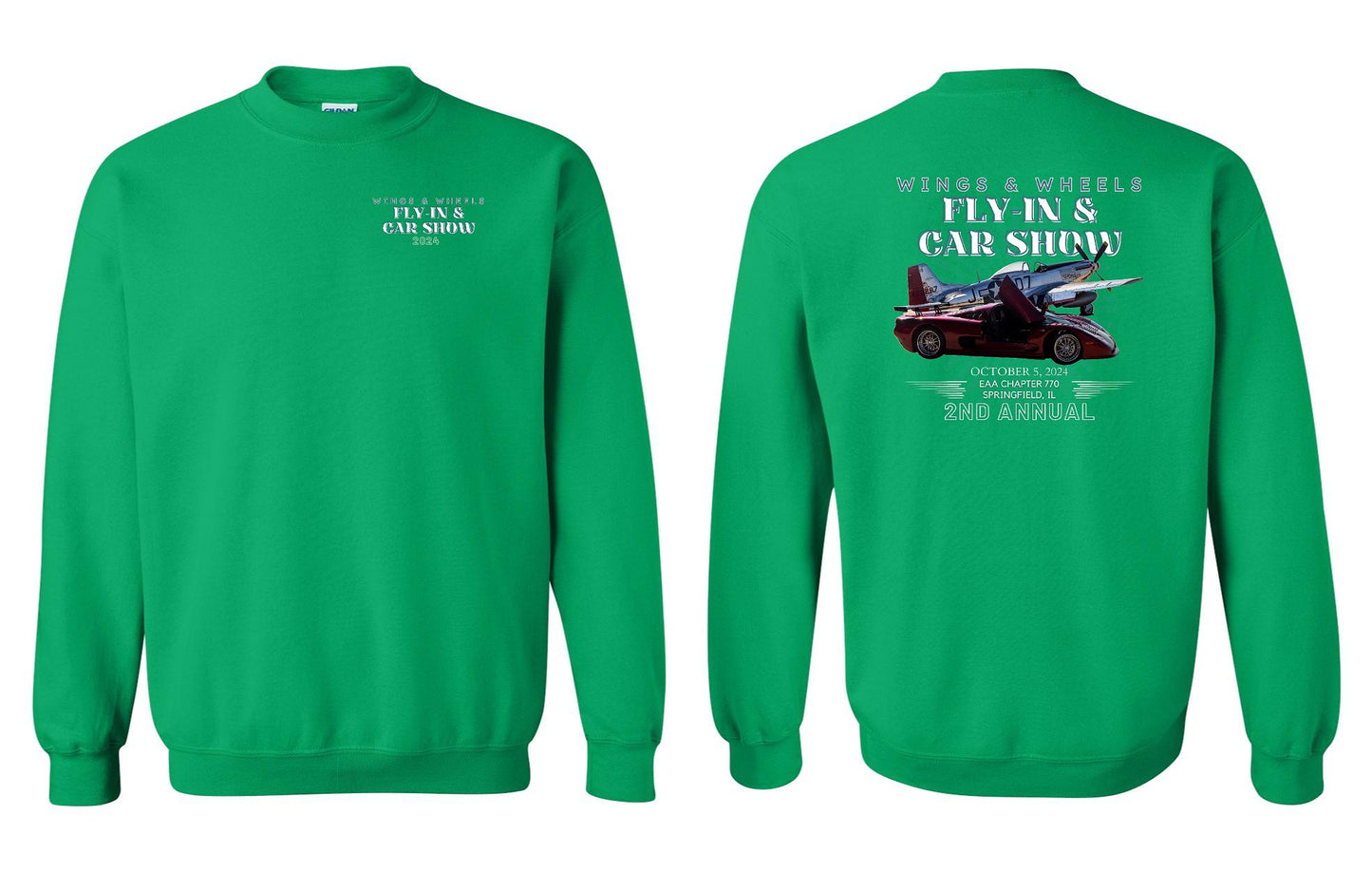 WINGS & WHEELS FLY-IN & CAR SHOW CREW SWEATSHIRT (P.18000)