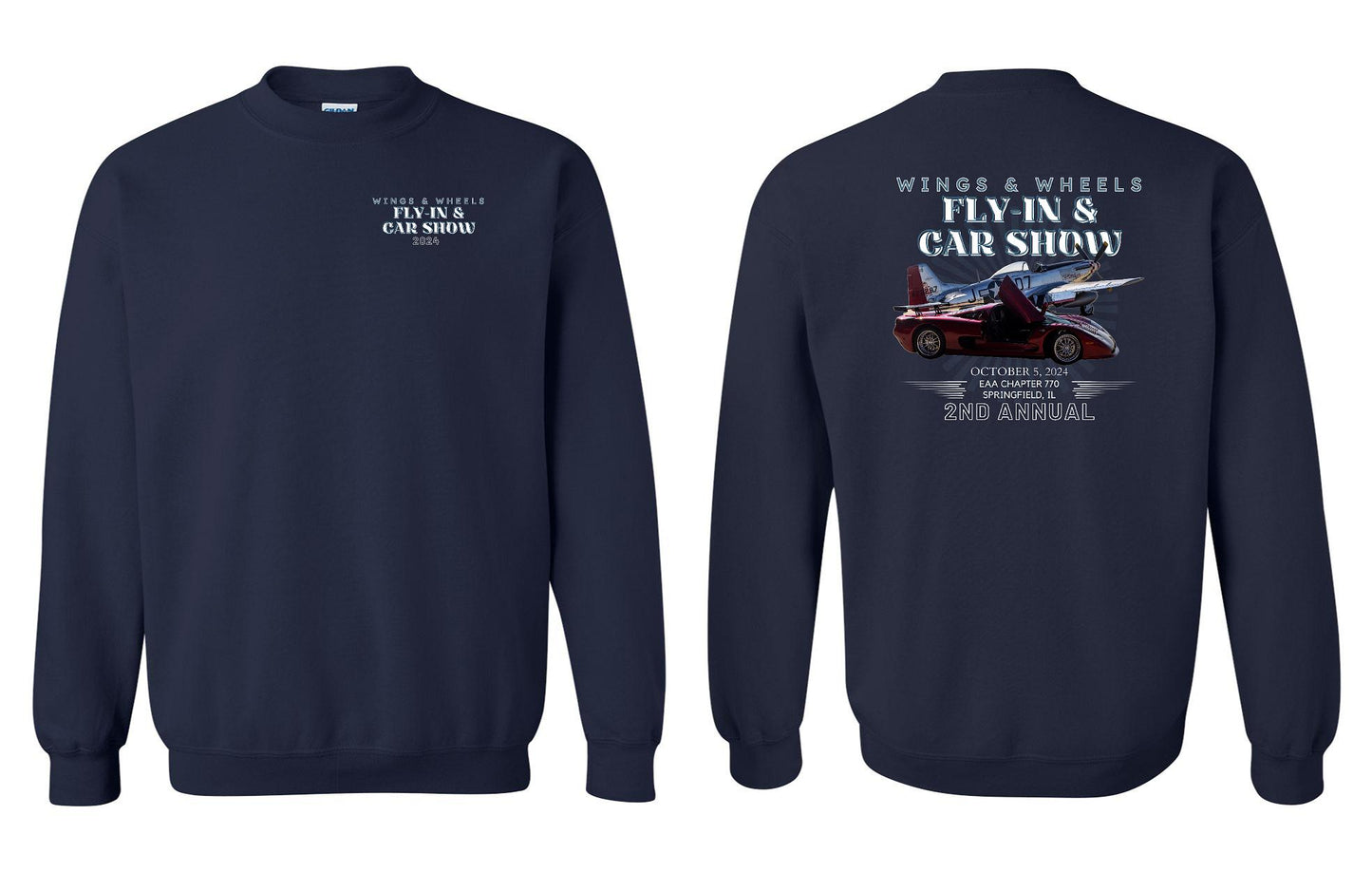 WINGS & WHEELS FLY-IN & CAR SHOW CREW SWEATSHIRT (P.18000)