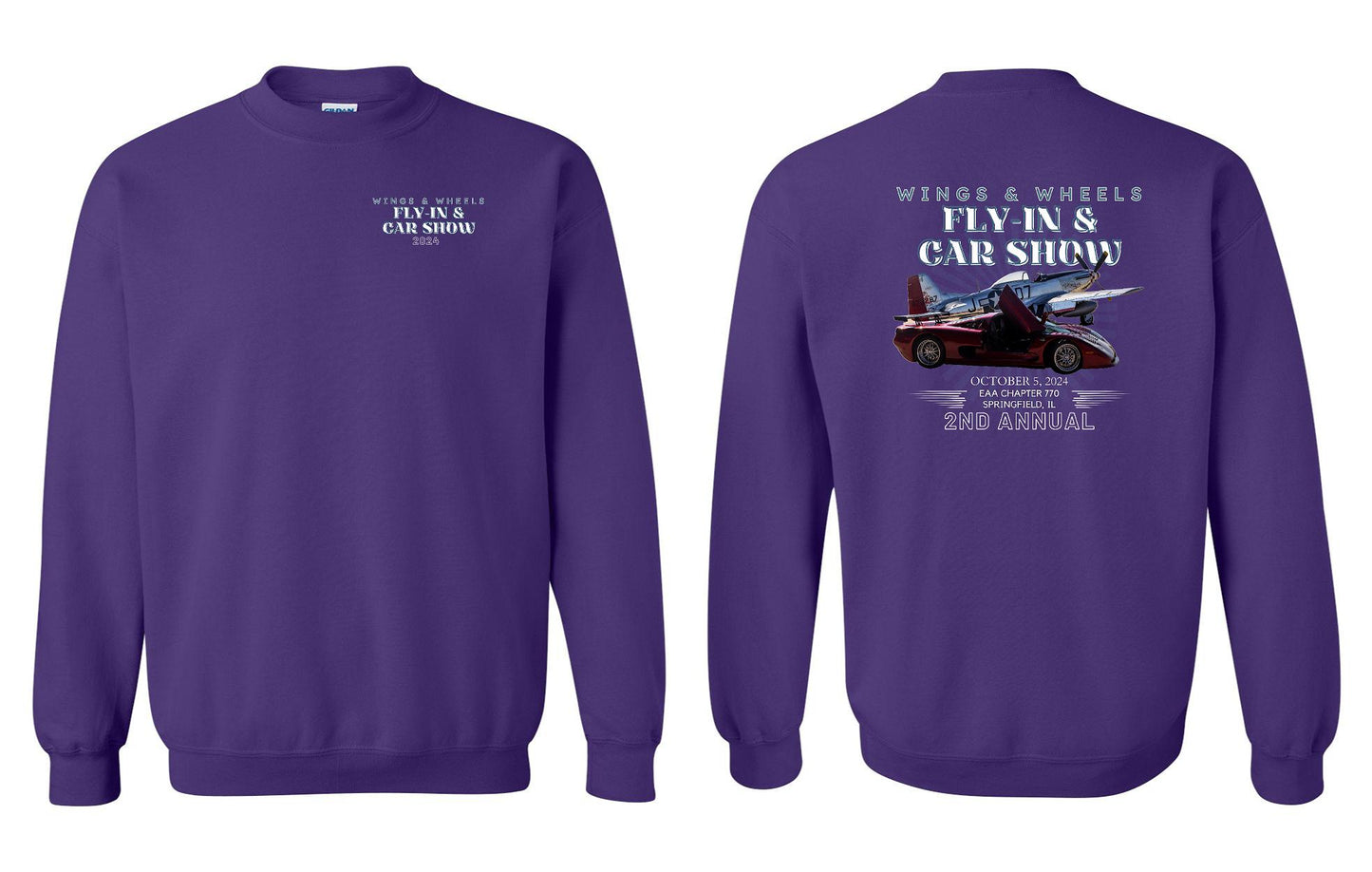 WINGS & WHEELS FLY-IN & CAR SHOW CREW SWEATSHIRT (P.18000)