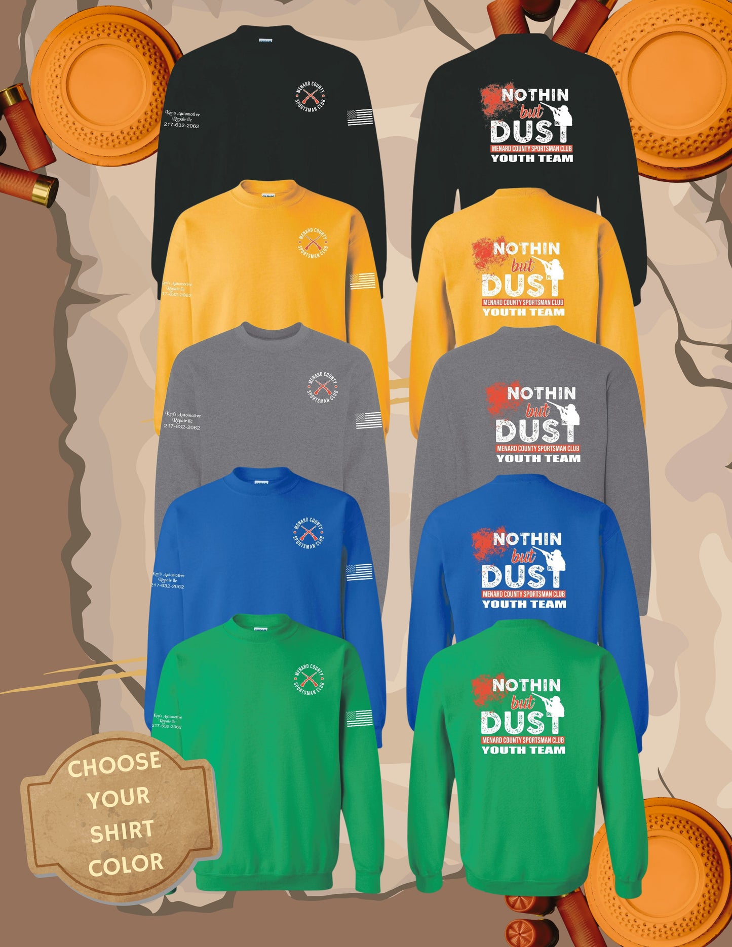 MENARD COUNTY SPORTMAN CLUB UNISEX Crewneck Sweatshirt (P.18000/18000B)