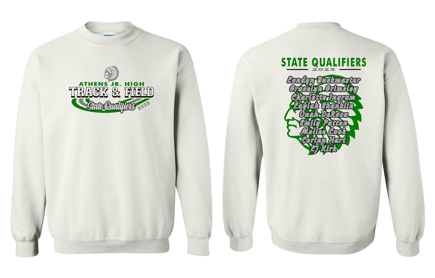AJHS GIRLS TRACK & FIELD STATE QUALIFIERS UNISEX Crewneck Sweatshirt (P.18000)