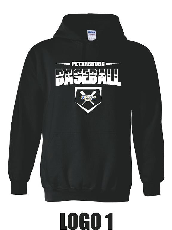 PETERSBURG JAYS 9U BASEBALL UNISEX HOODED SWEATSHIRT (P.18500/18500B)