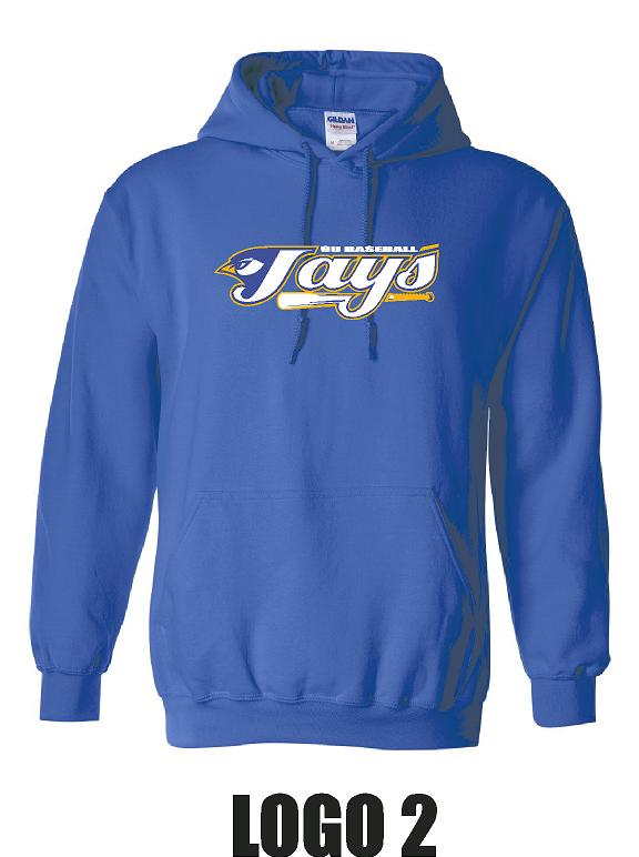 PETERSBURG JAYS 9U BASEBALL UNISEX HOODED SWEATSHIRT (P.18500/18500B)