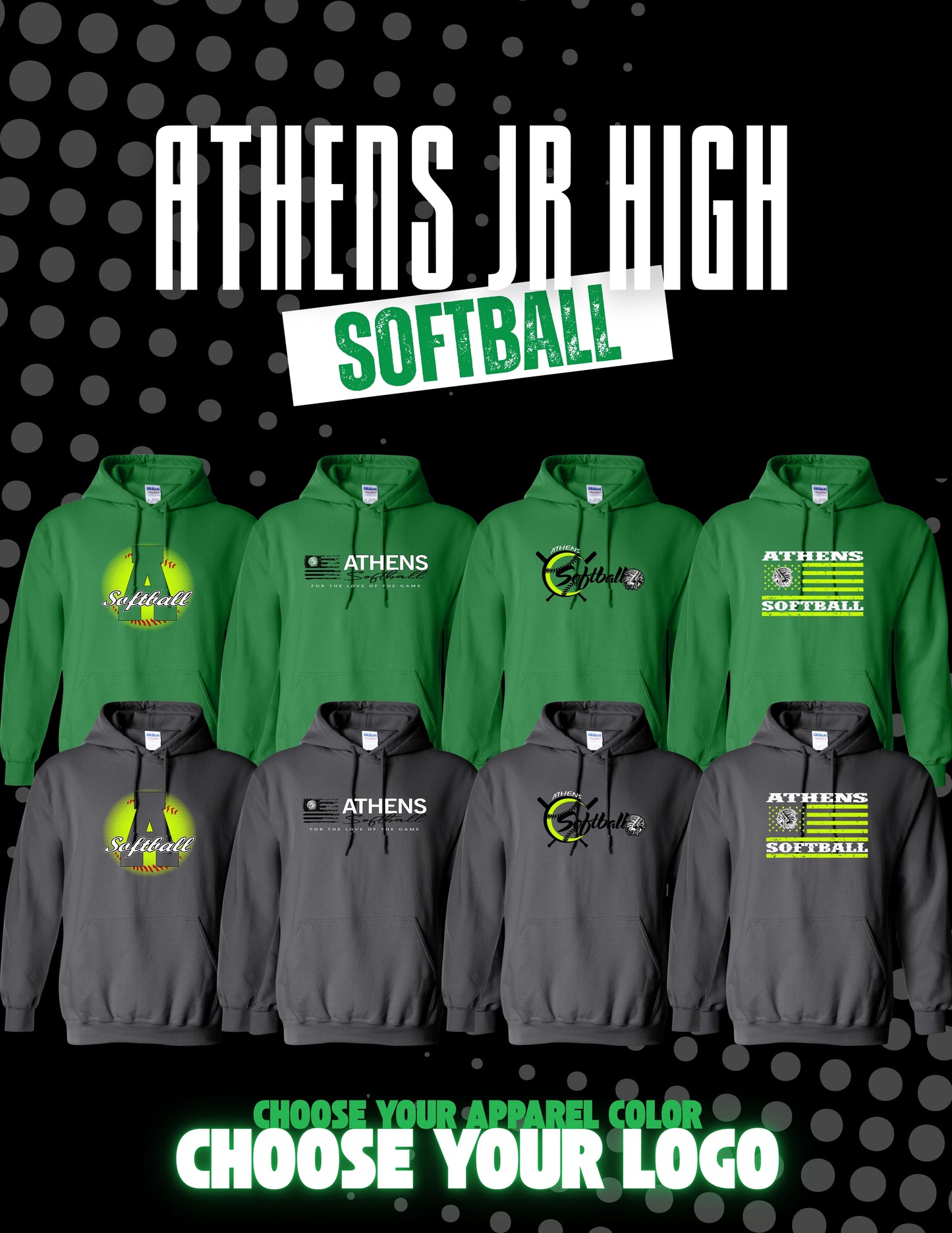 ATHENS JUNIOR HIGH SOFTBALL Unisex Hoodie (P.18500)