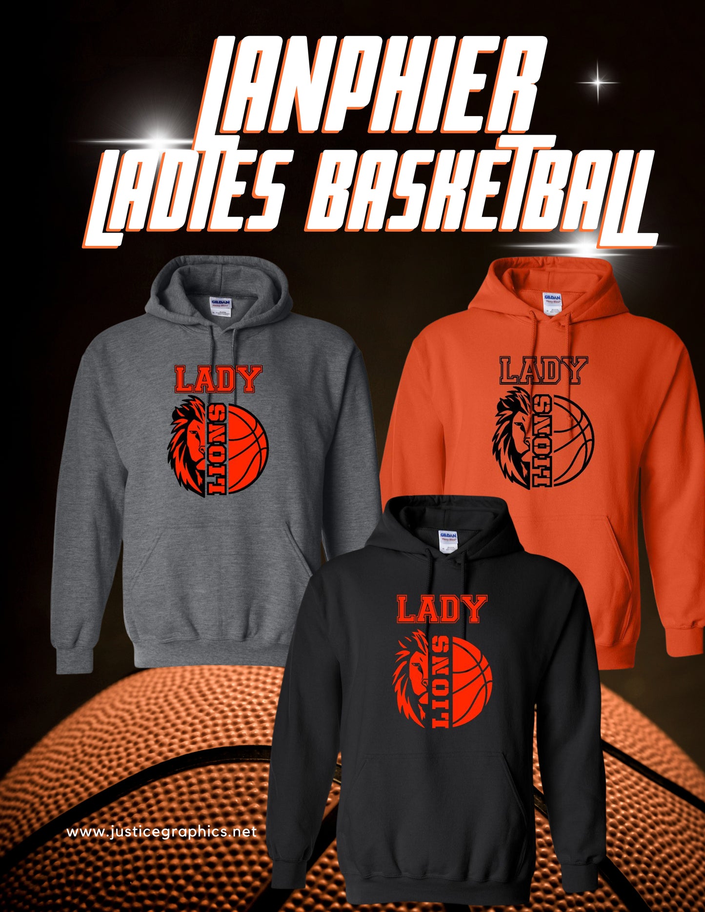 LANPHIER LADIES BASKETBALL Unisex Hoodie (P.18500/18500B)