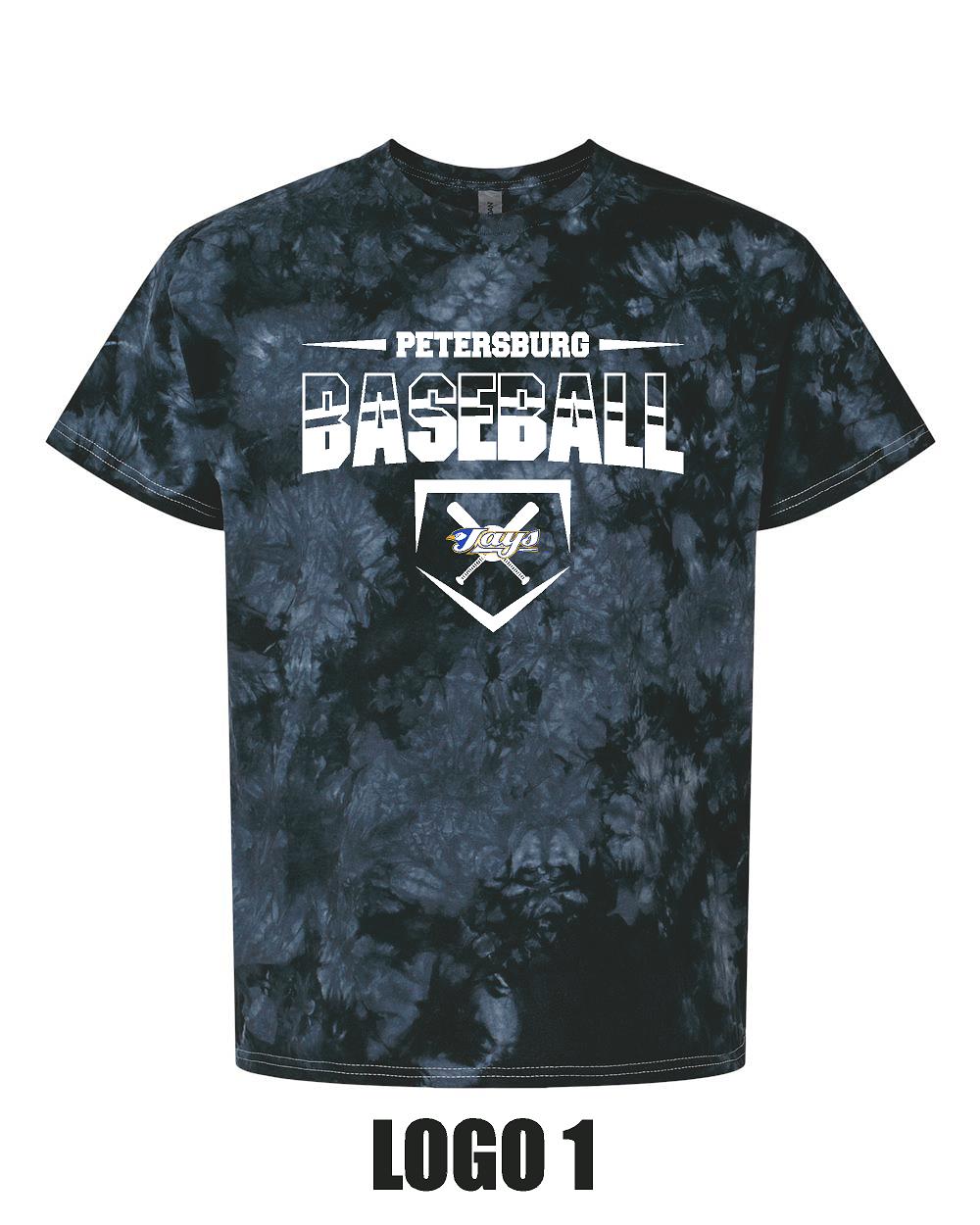 PETERSBURG JAYS 9U BASEBALL Unisex Tie Dye T-Shirt (P.200CR, 20BCR)