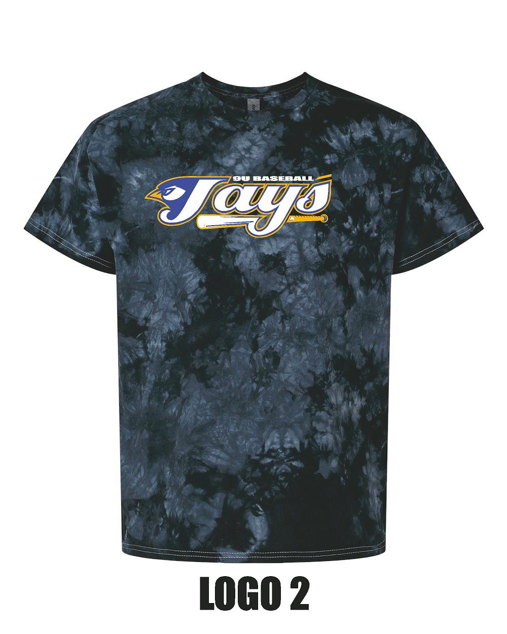 PETERSBURG JAYS 9U BASEBALL Unisex Tie Dye T-Shirt (P.200CR, 20BCR)