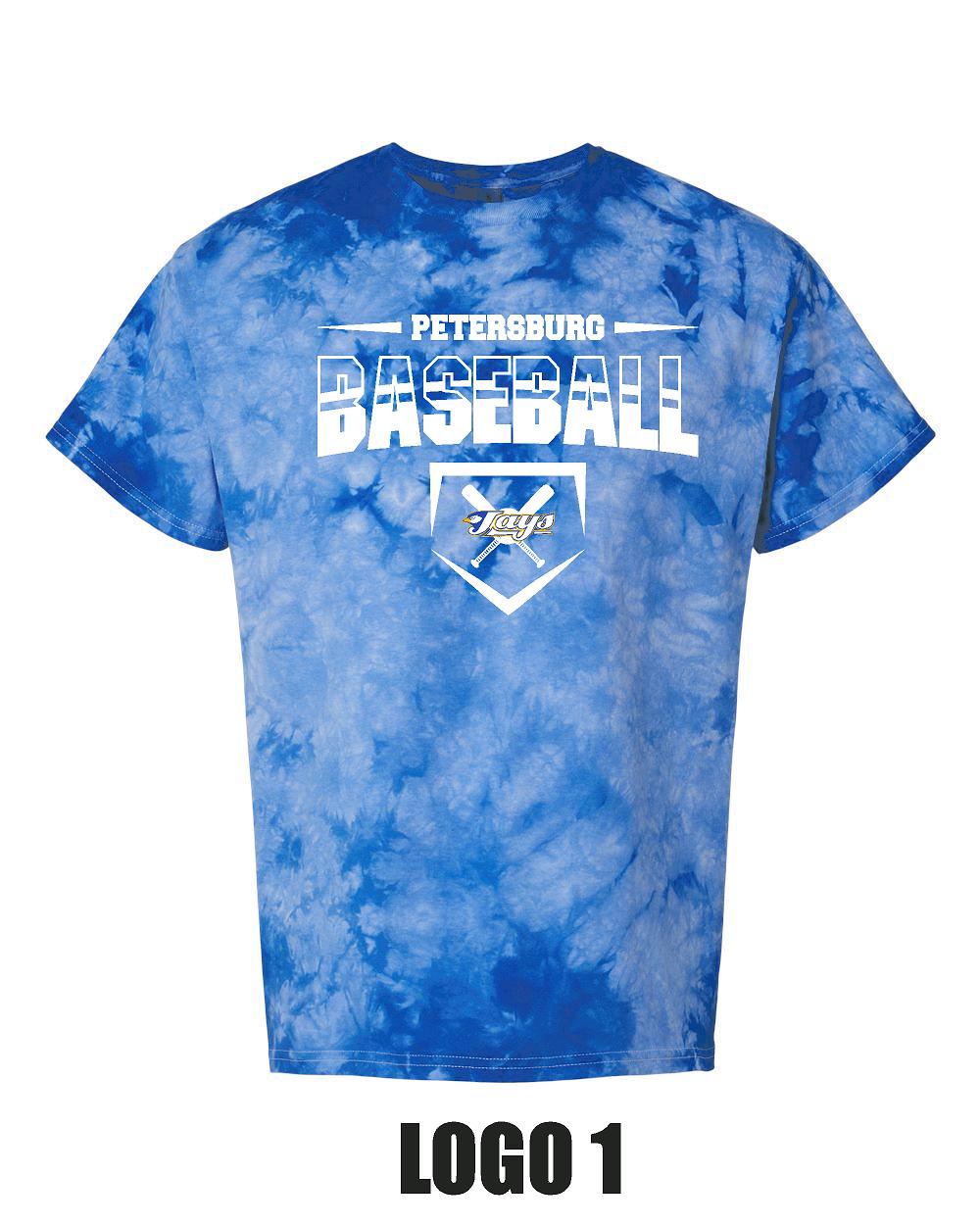 PETERSBURG JAYS 9U BASEBALL Unisex Tie Dye T-Shirt (P.200CR, 20BCR)