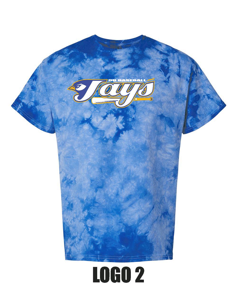 PETERSBURG JAYS 9U BASEBALL Unisex Tie Dye T-Shirt (P.200CR, 20BCR)