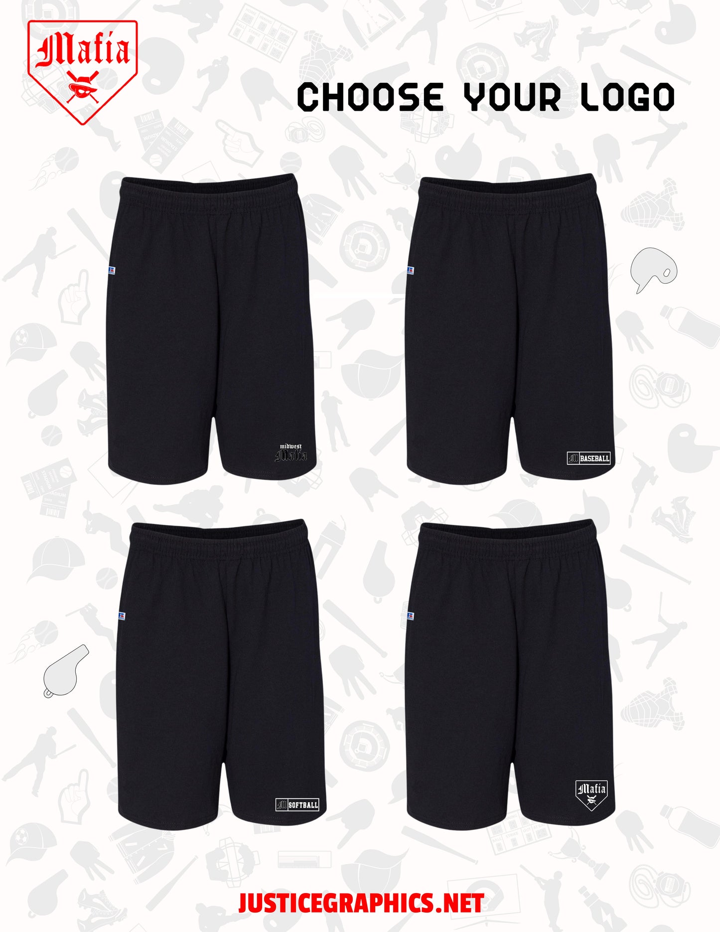 MAFIA BASEBALL/SOFTBALL Basic Cotton Pocket Shorts (P.25843M)