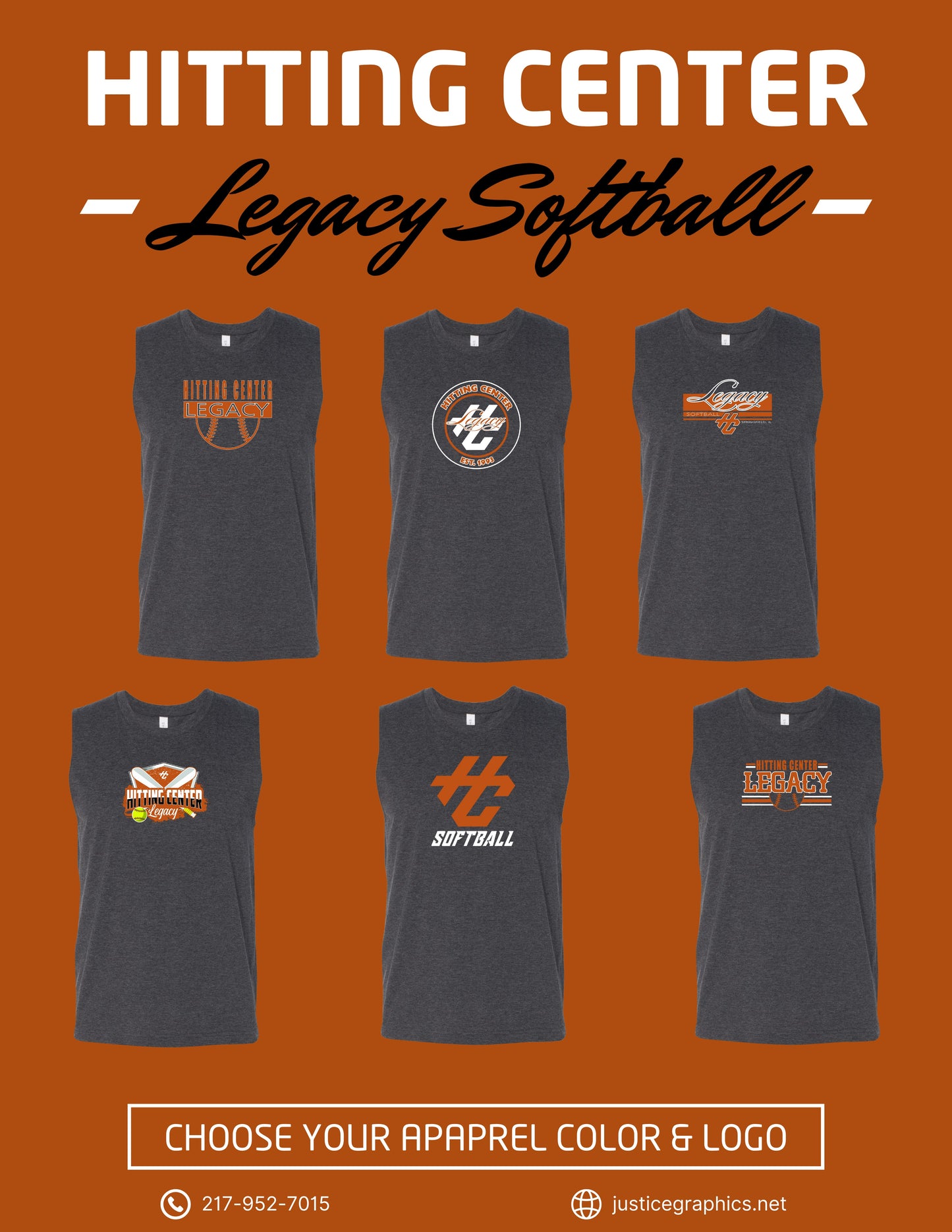 Hitting Center Legacy Softball BELLA + CANVAS UNISEX Jersey Muscle Tank (P.3483)