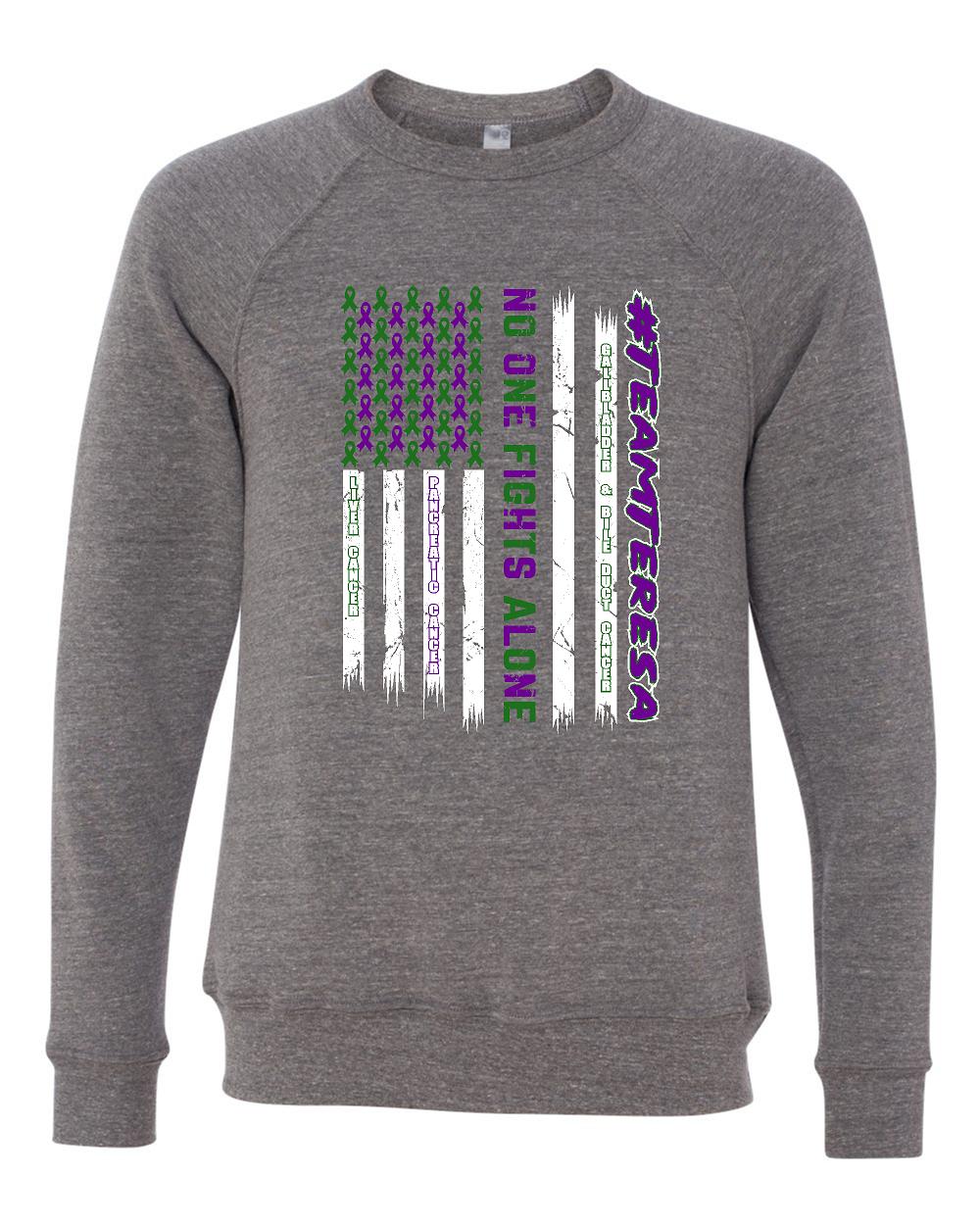 #TEAMTERESA BELLA + CANVAS RAGLAN CREWNECK SWEATSHIRT (P.3901)