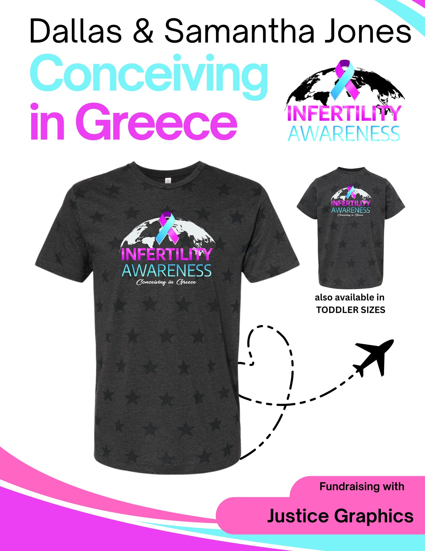 CONCEIVING IN GREECE Code Five - Star Print Tee (P.3929/3029)