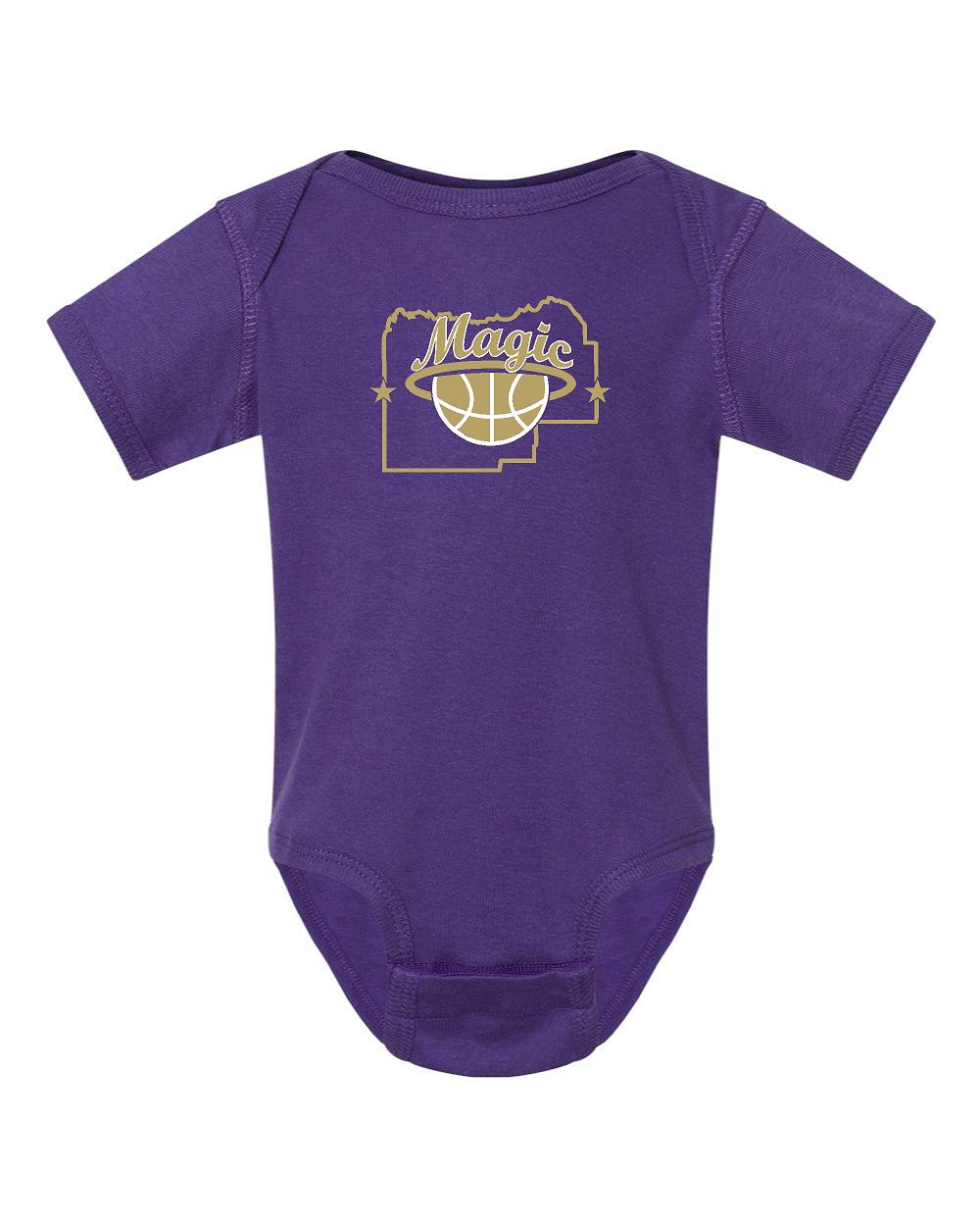 MENARD COUNTY MAGIC BASKETBALL Rabbit Skins - Infant Baby Rib Bodysuit - (P.4400)