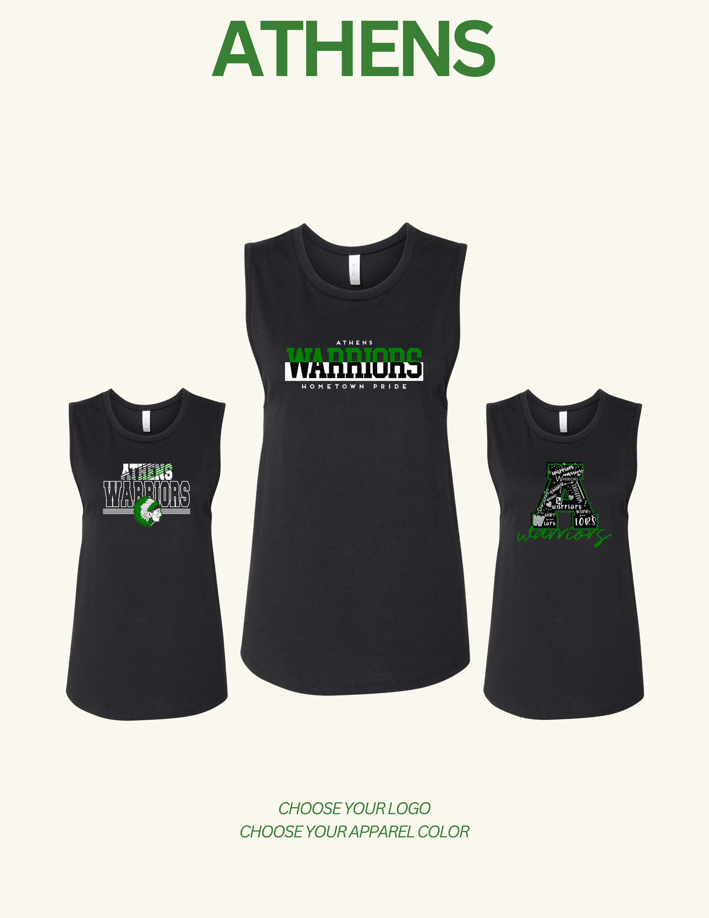 ATHENS BOOSTERS BELLA + CANVAS - Women's Jersey Muscle Tank - (P.6003)