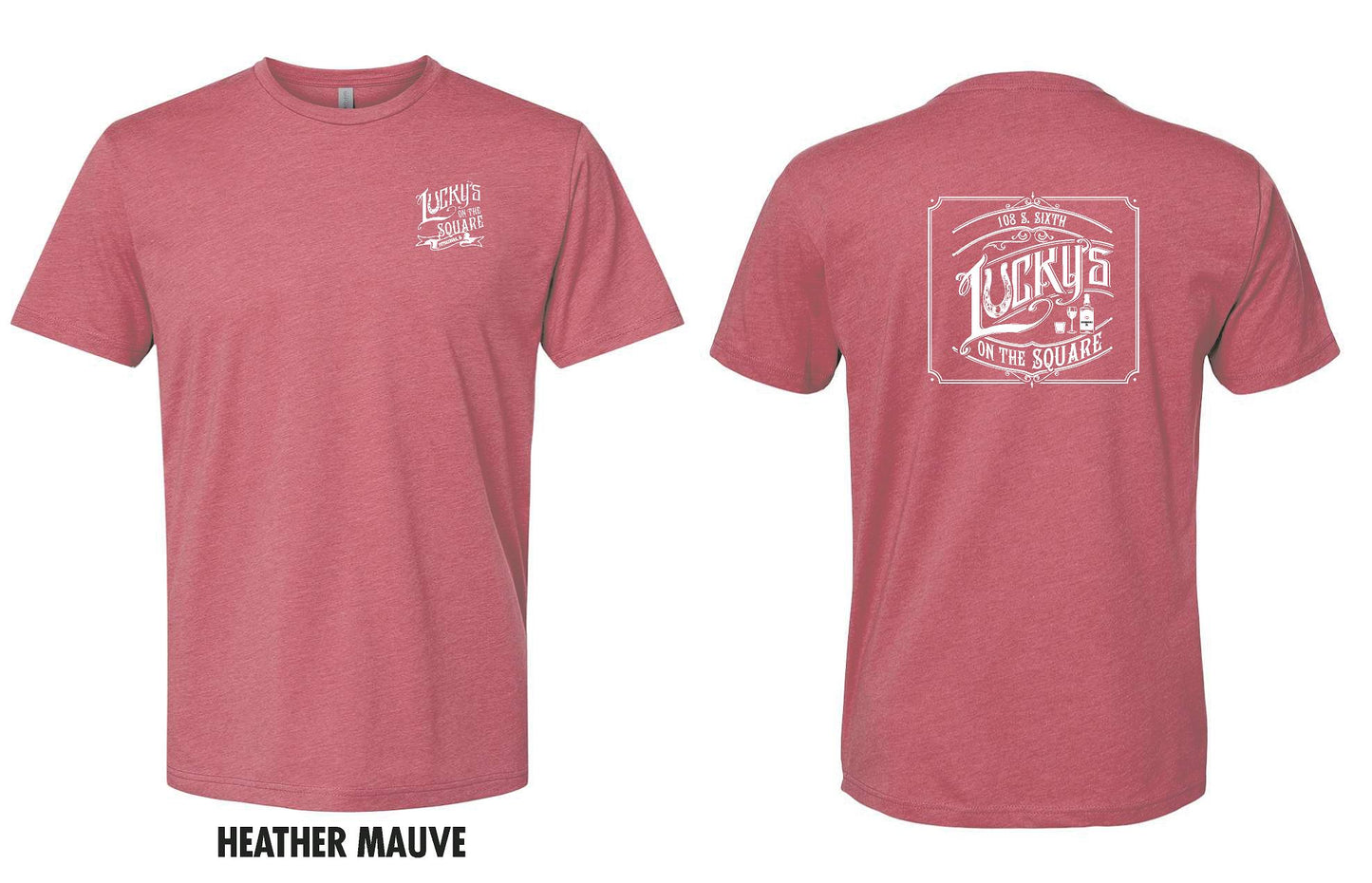 LUCKYS ON THE AQUARE NEXT LEVEL UNISEX RED TSHIRT (P.6210)