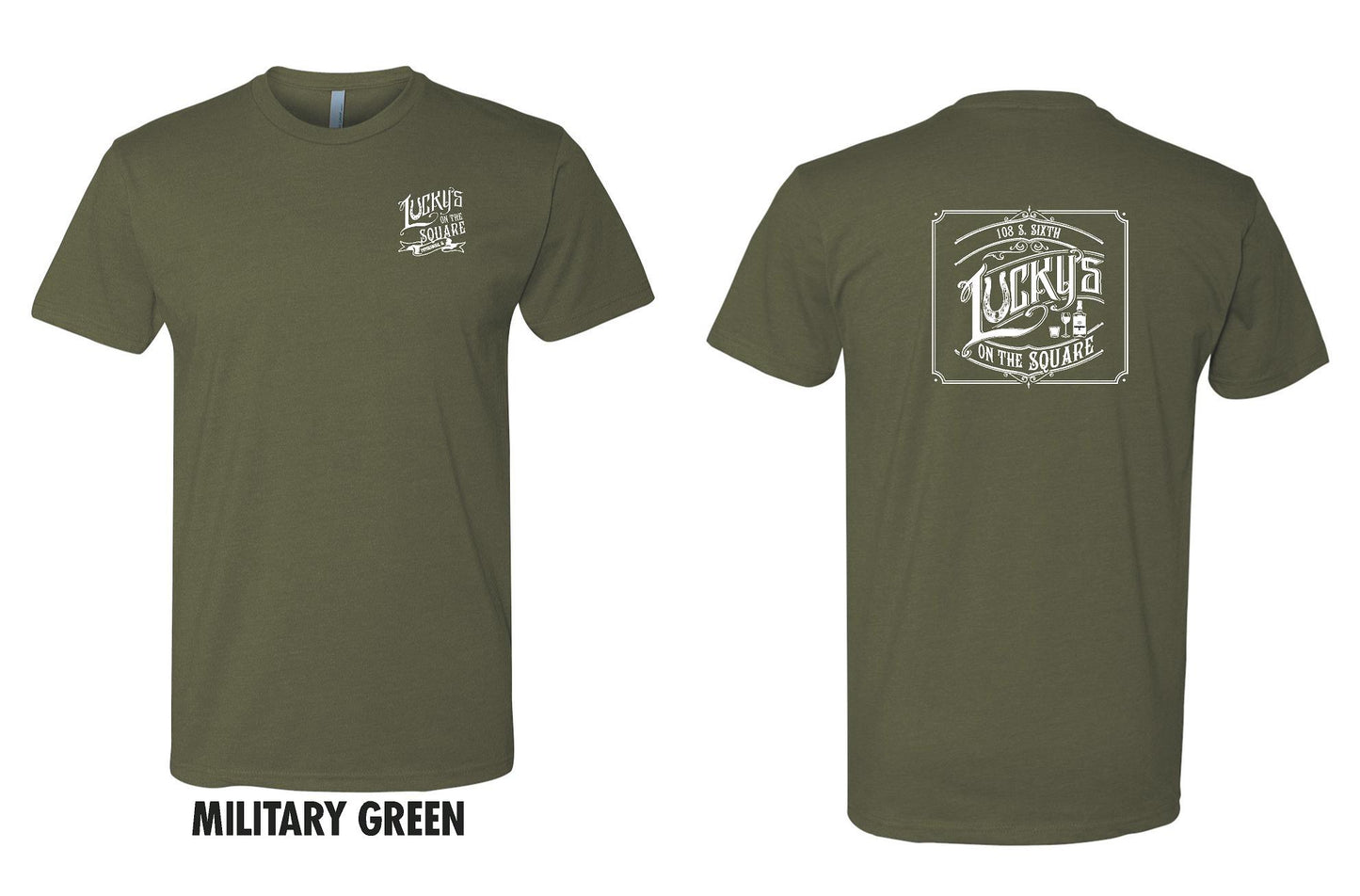 LUCKYS ON THE AQUARE NEXT LEVEL UNISEX RED TSHIRT (P.6210)