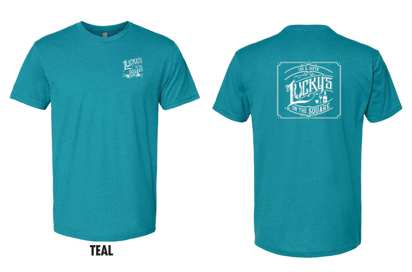 LUCKYS ON THE AQUARE NEXT LEVEL UNISEX RED TSHIRT (P.6210)