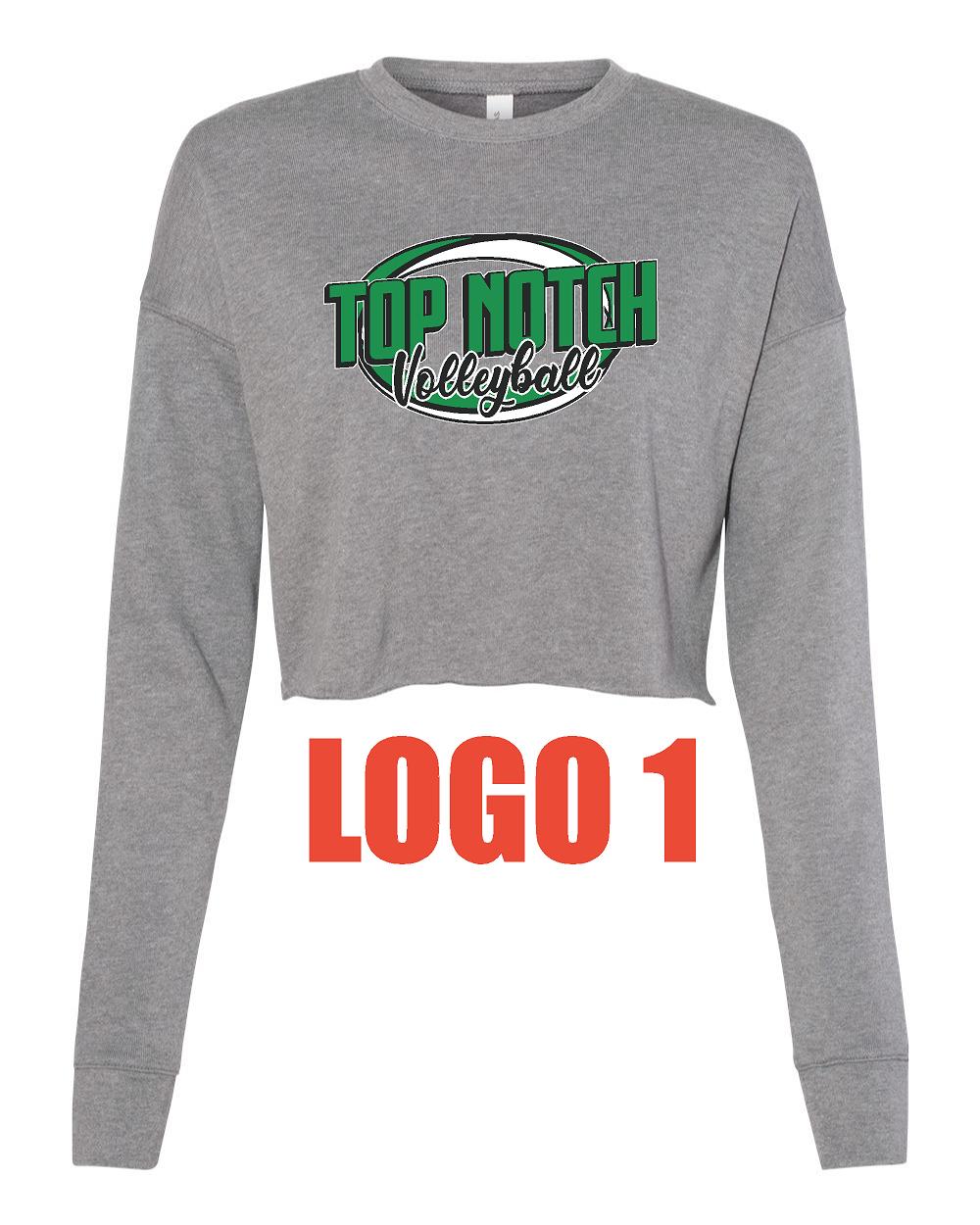 TOP NOTCH LADIES CROPPED CREW FLEECE (7503)