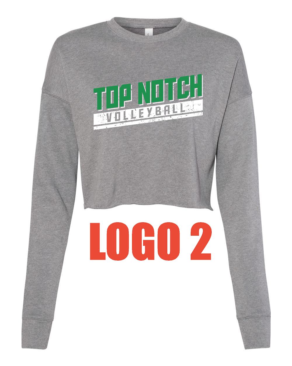 TOP NOTCH LADIES CROPPED CREW FLEECE (7503)