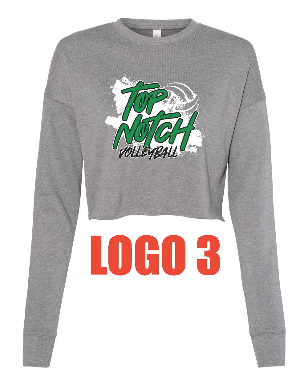 TOP NOTCH LADIES CROPPED CREW FLEECE (7503)