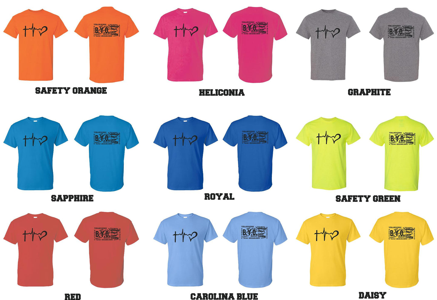BYO TSHIRT HEARTBEAT (P.8000)