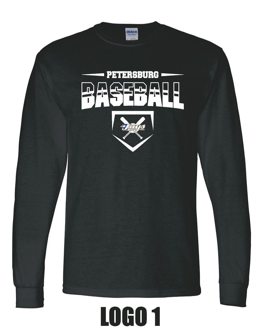 PETERSBURG JAYS 9U BASEBALL UNISEX Long Sleeve Tee (P.8400/5400B)