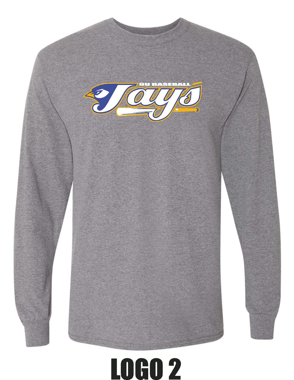 PETERSBURG JAYS 9U BASEBALL UNISEX Long Sleeve Tee (P.8400/5400B)