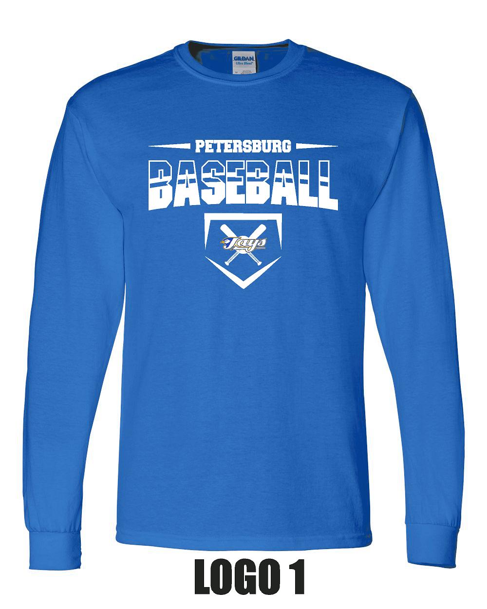 PETERSBURG JAYS 9U BASEBALL UNISEX Long Sleeve Tee (P.8400/5400B)