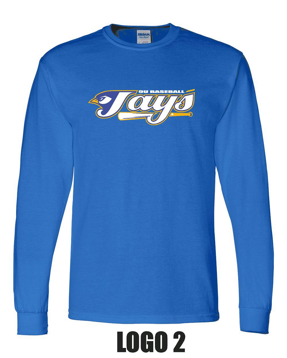 PETERSBURG JAYS 9U BASEBALL UNISEX Long Sleeve Tee (P.8400/5400B)