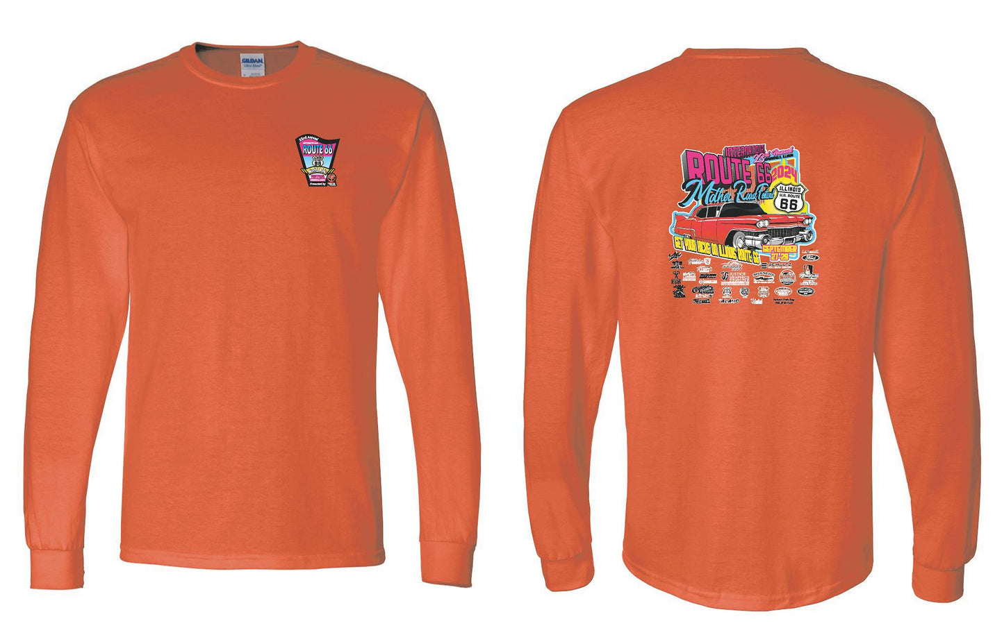 23RD ANNUAL ROUTE 66 MOTHER ROAD FESTIVAL 2024 UNISEX LONG SLEEVE (P.8400)