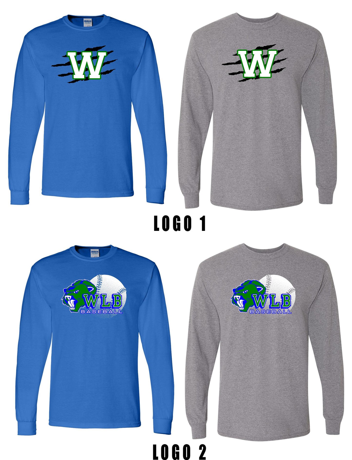 WLB BASEBALL UNISEX Long Sleeve T-Shirt (P.8400)