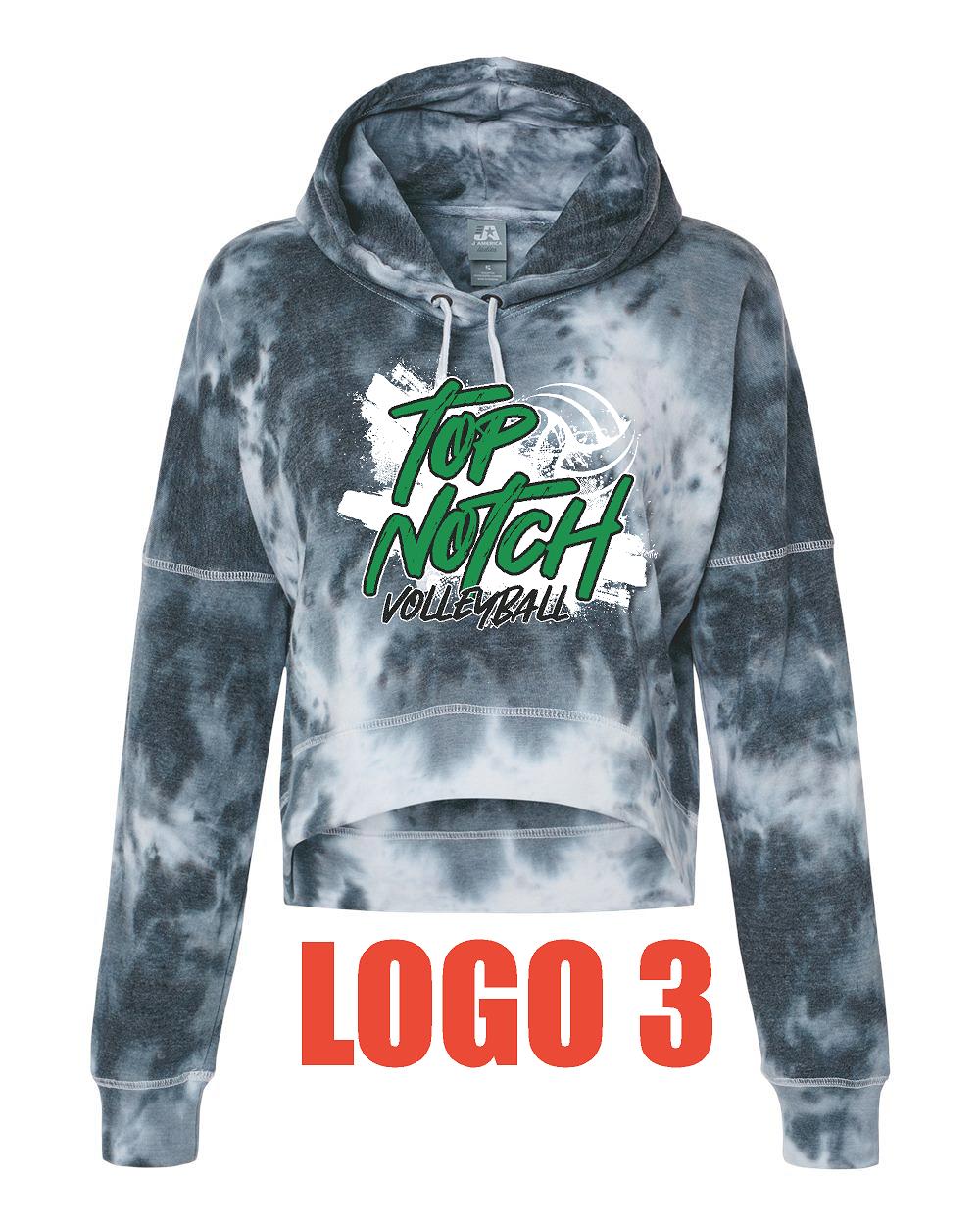 TOP NOTCH VOLLEYBALL Women's Crop Hooded Sweatshirt (P.8853)