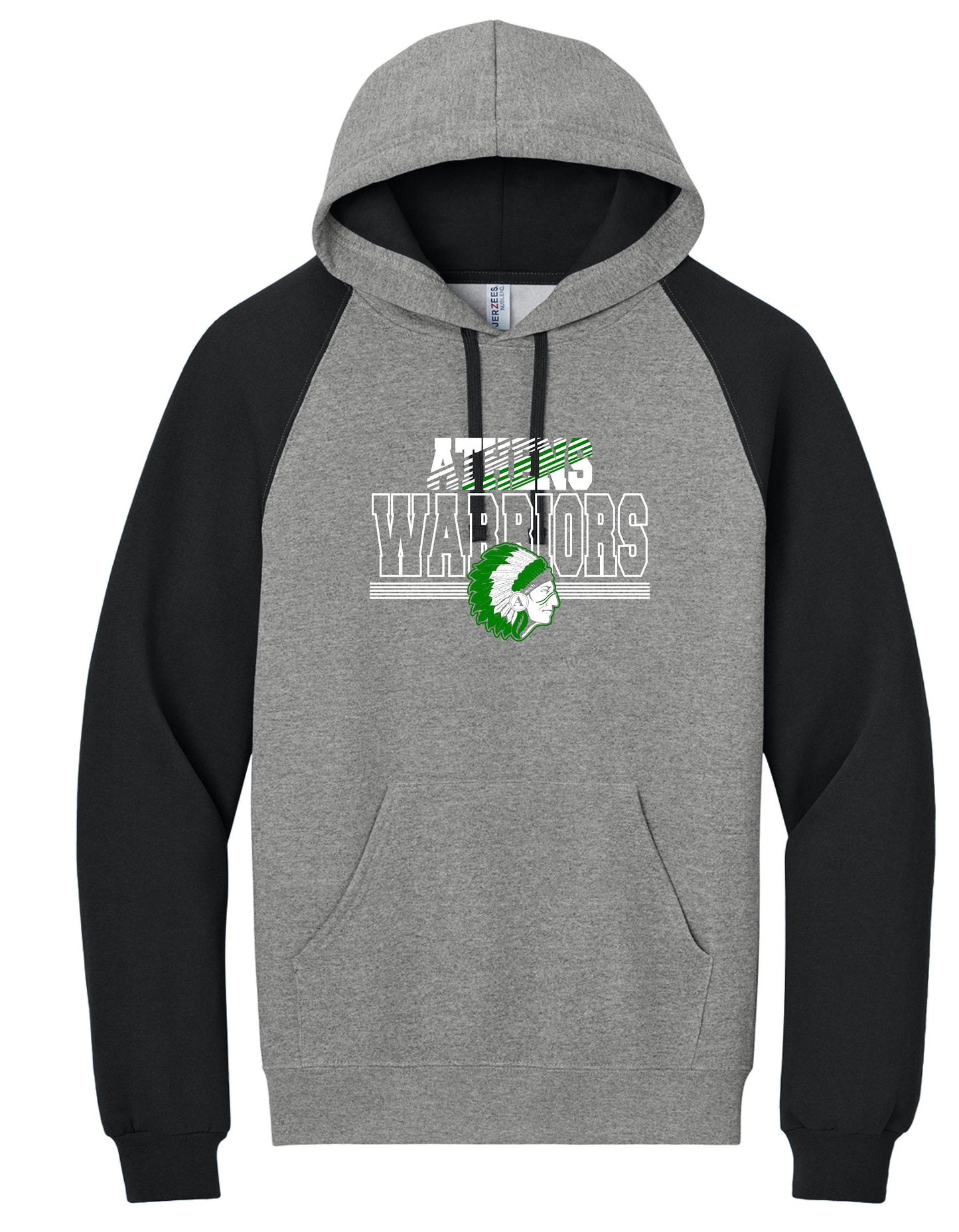 ATHENS BOOSTERS Jerzees® Unisex NuBlend® Colorblock Raglan Hoodie Sweatshirt (P.96C)