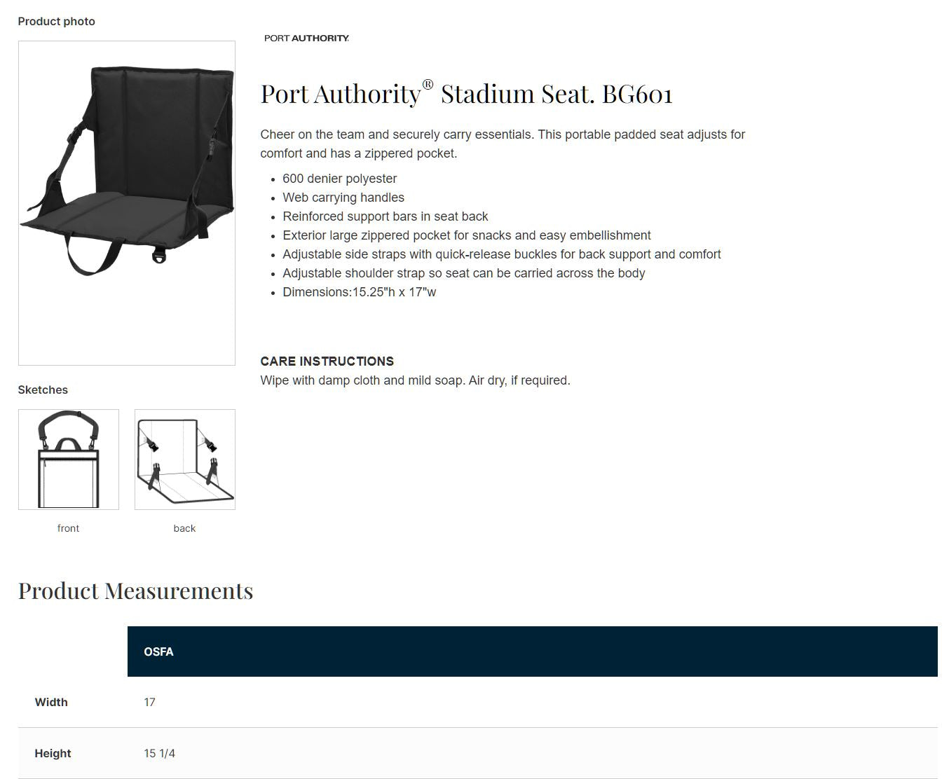 PP Cardinals Port Authority® Stadium Seat (P.BG601)