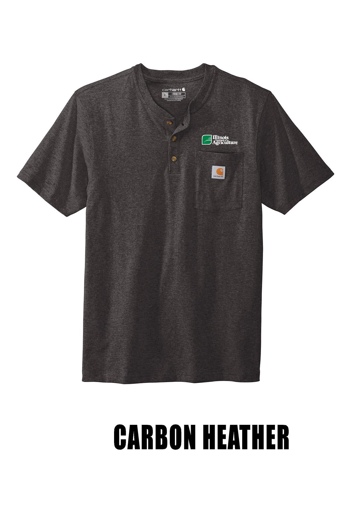Illinois Department of Agriculture Carhartt® Short Sleeve Henley T-Shirt (E.CTK84)