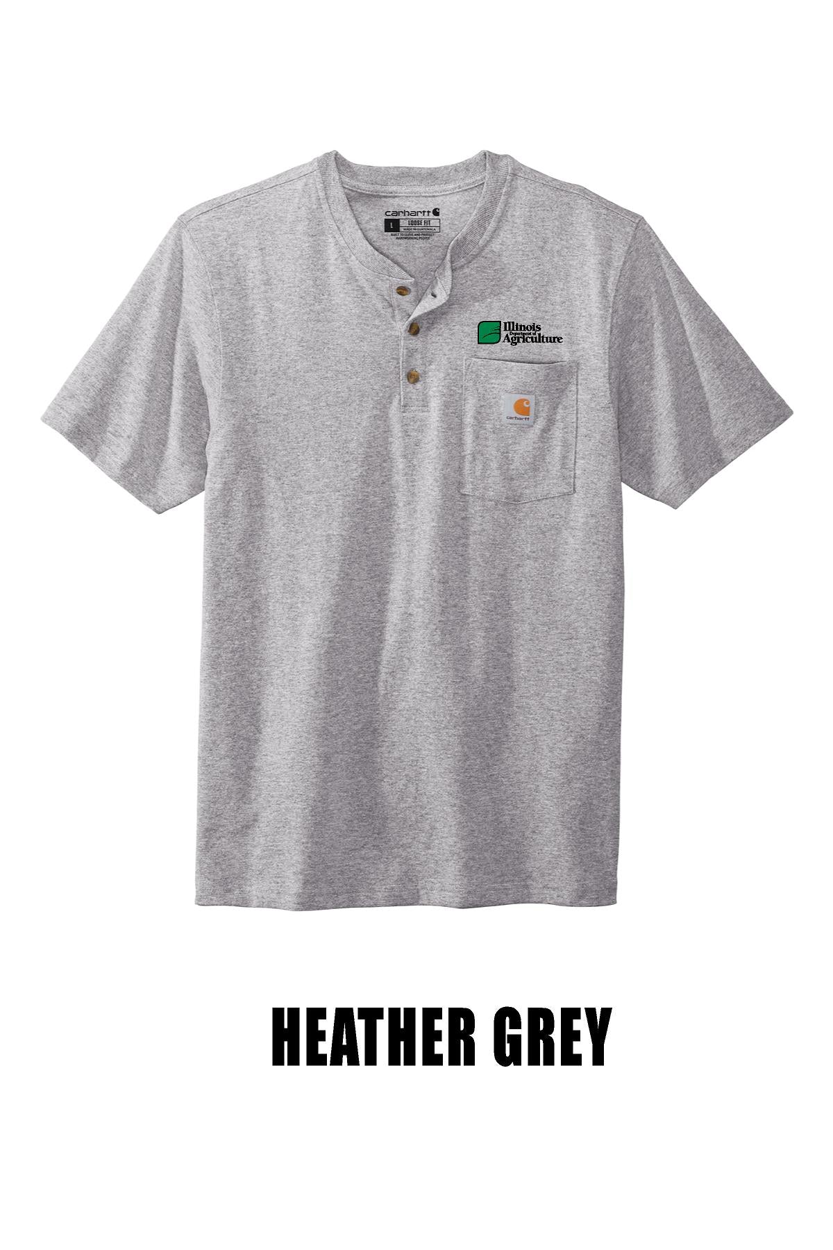Illinois Department of Agriculture Carhartt® Short Sleeve Henley T-Shirt (E.CTK84)