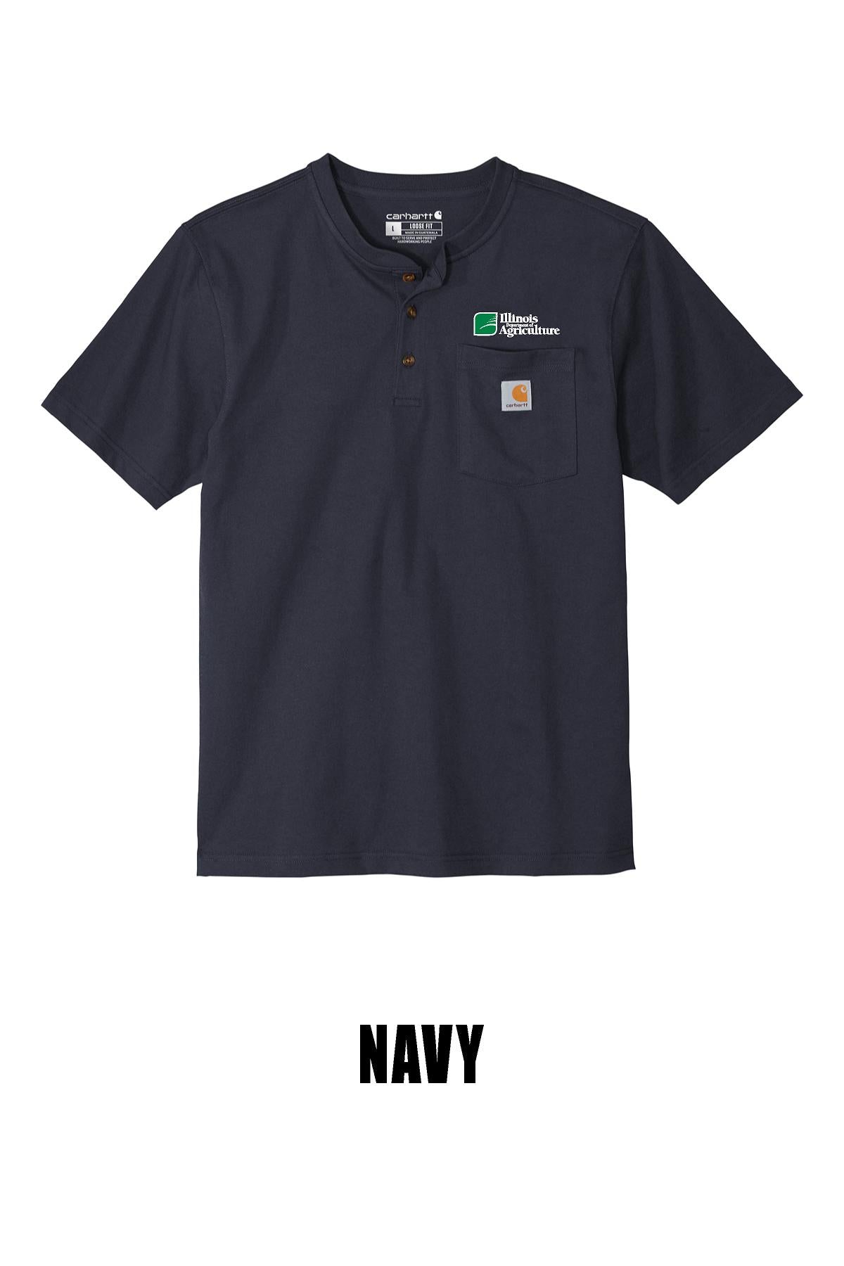 Illinois Department of Agriculture Carhartt® Short Sleeve Henley T-Shirt (E.CTK84)