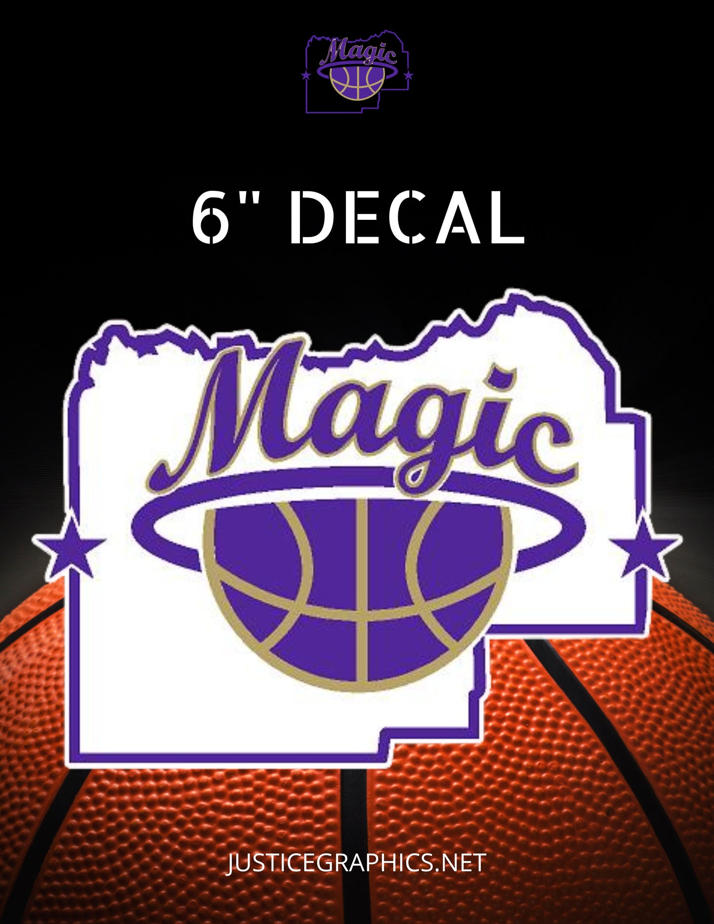 MENARD COUNTY MAGIC BASKETBALL DECAL
