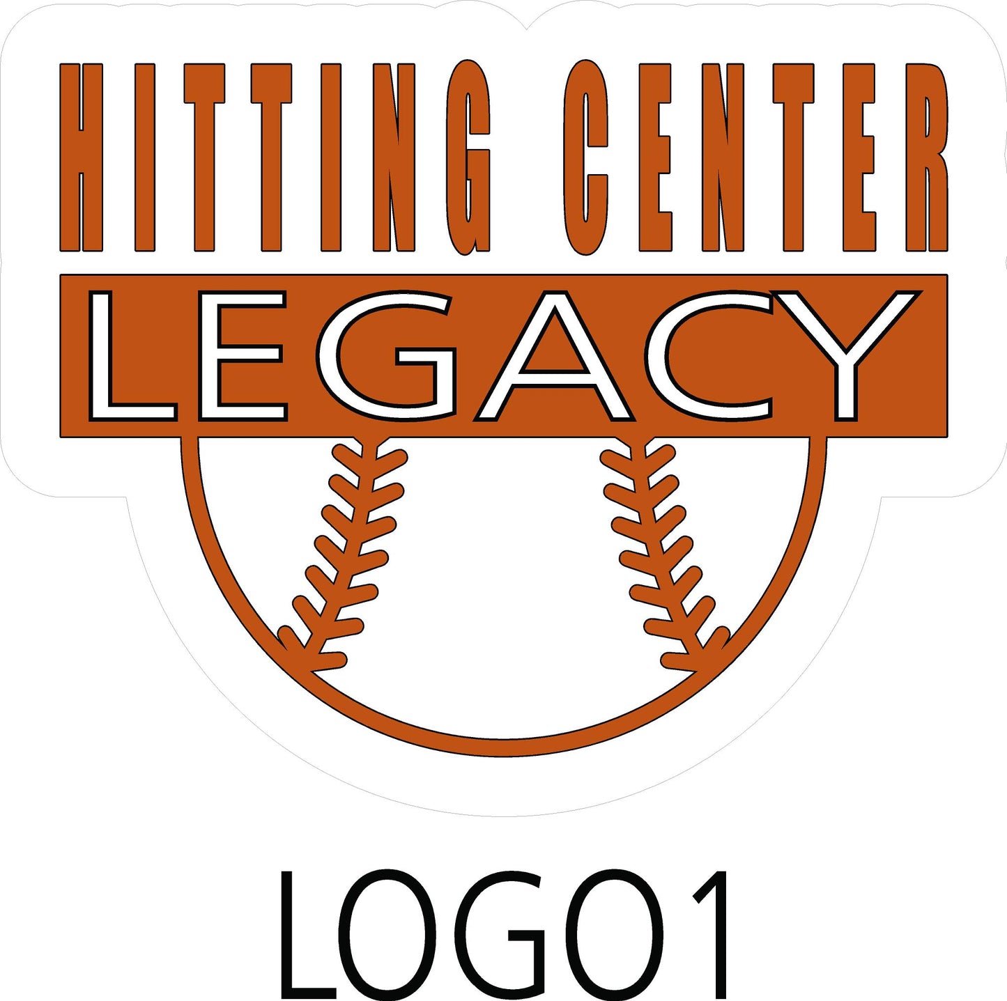 Hitting Center Legacy Softball CAR WINDOW DECAL