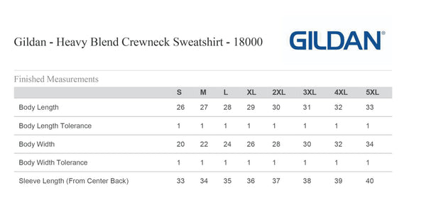 Mason City Swim Team Gildan - Heavy Blend™ Crewneck Sweatshirt (P.1800 –  Justice Graphics
