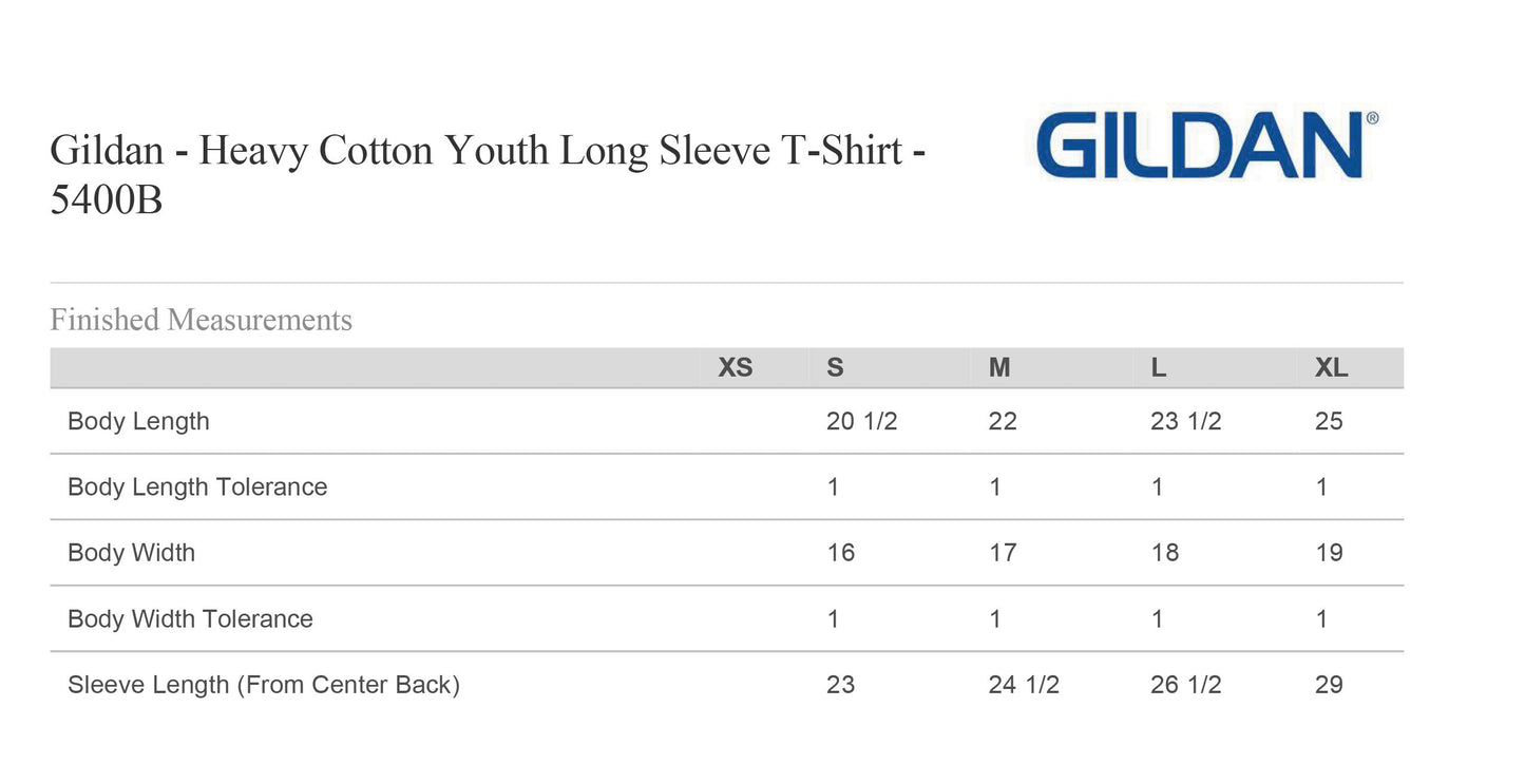 ABE'S HIDEOUT YOUTH LONG SLEEVE T-SHIRT (P.5400B)